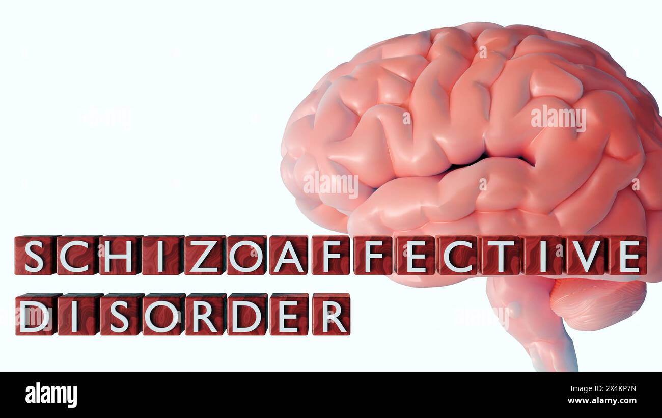 Disorder Blocks 3d rendering of wooden blocks spelling the word