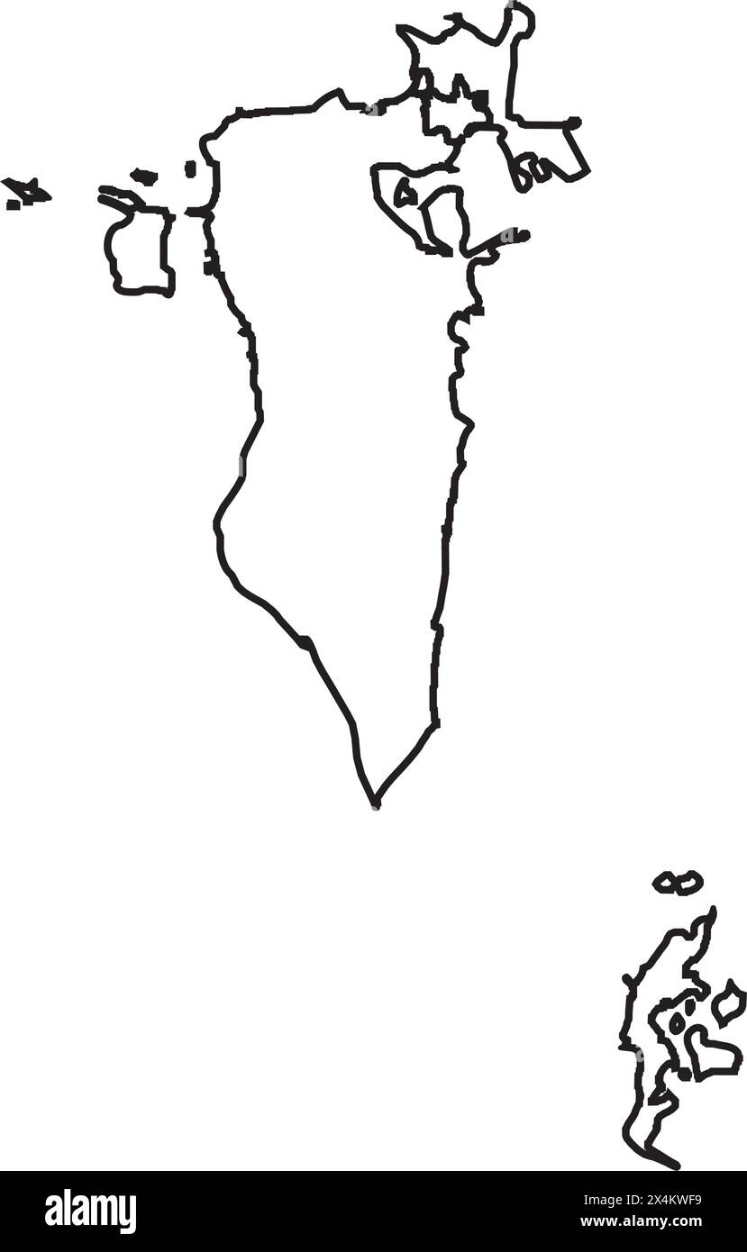 Bahrain map icon,vector illustration symbol design Stock Vector Image ...