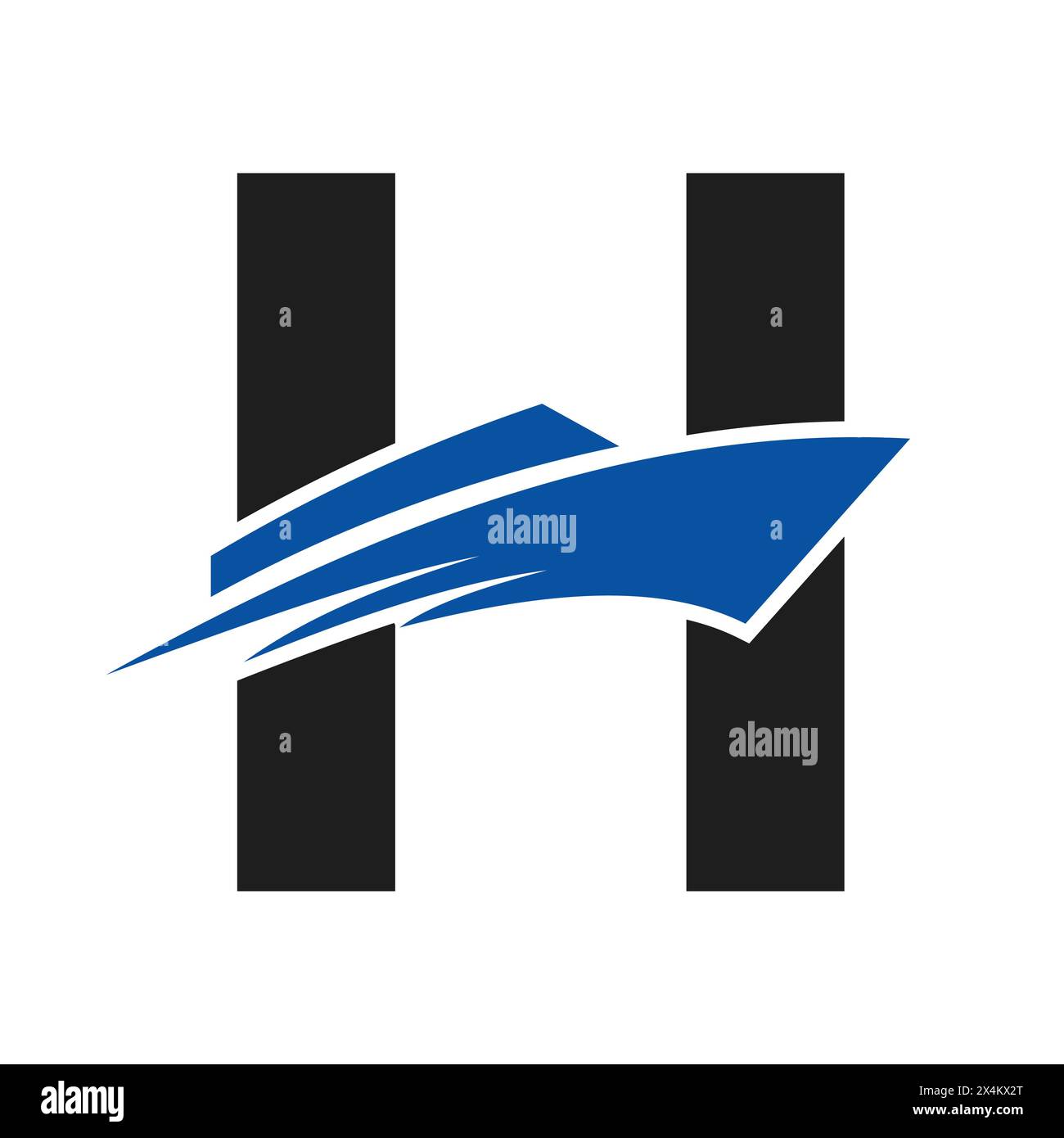 Initial Letter H Boat Logo For Yacht Sign. Maritime Symbol Vector ...