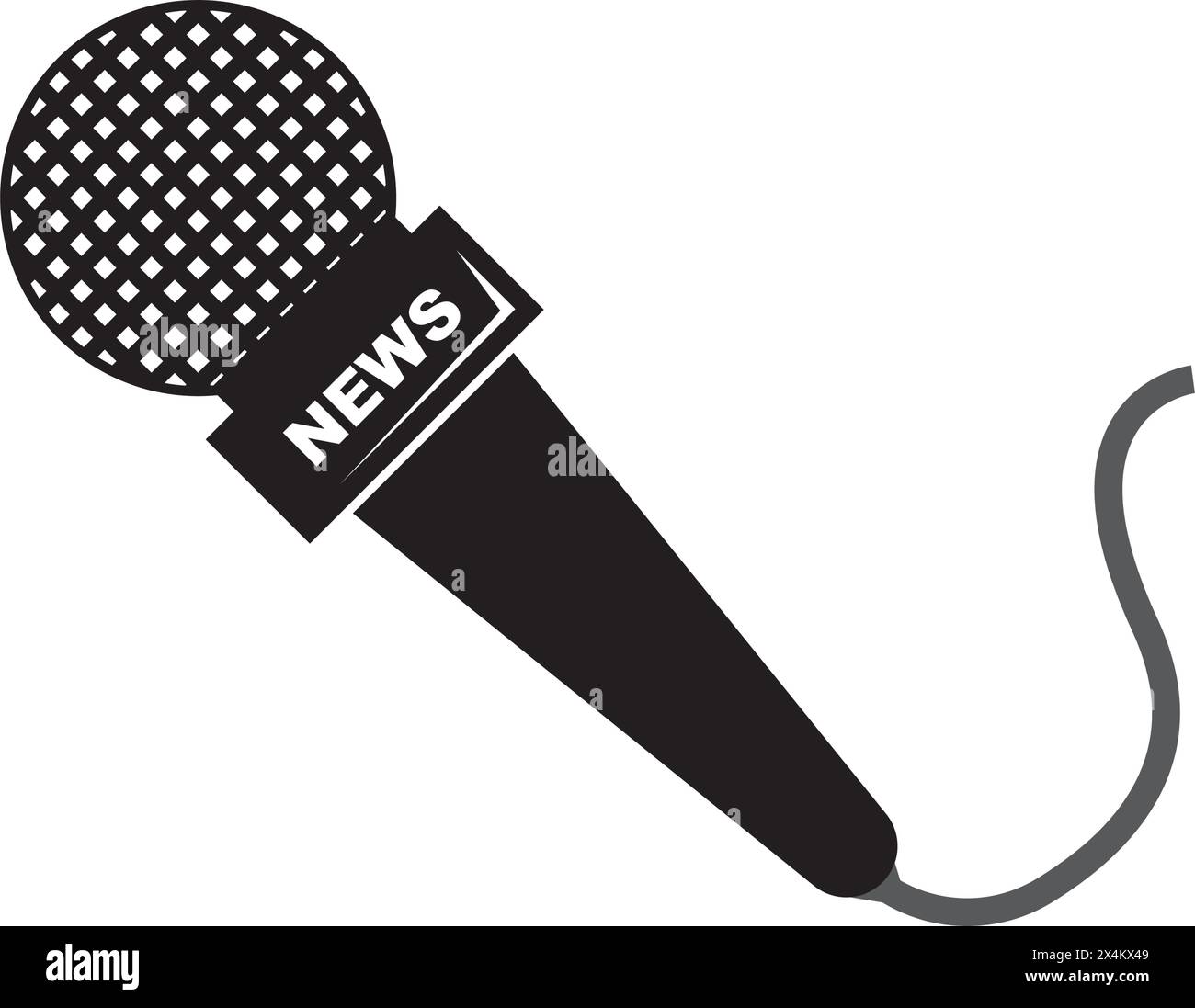 News microphone logo vector illustration symbol design Stock Vector