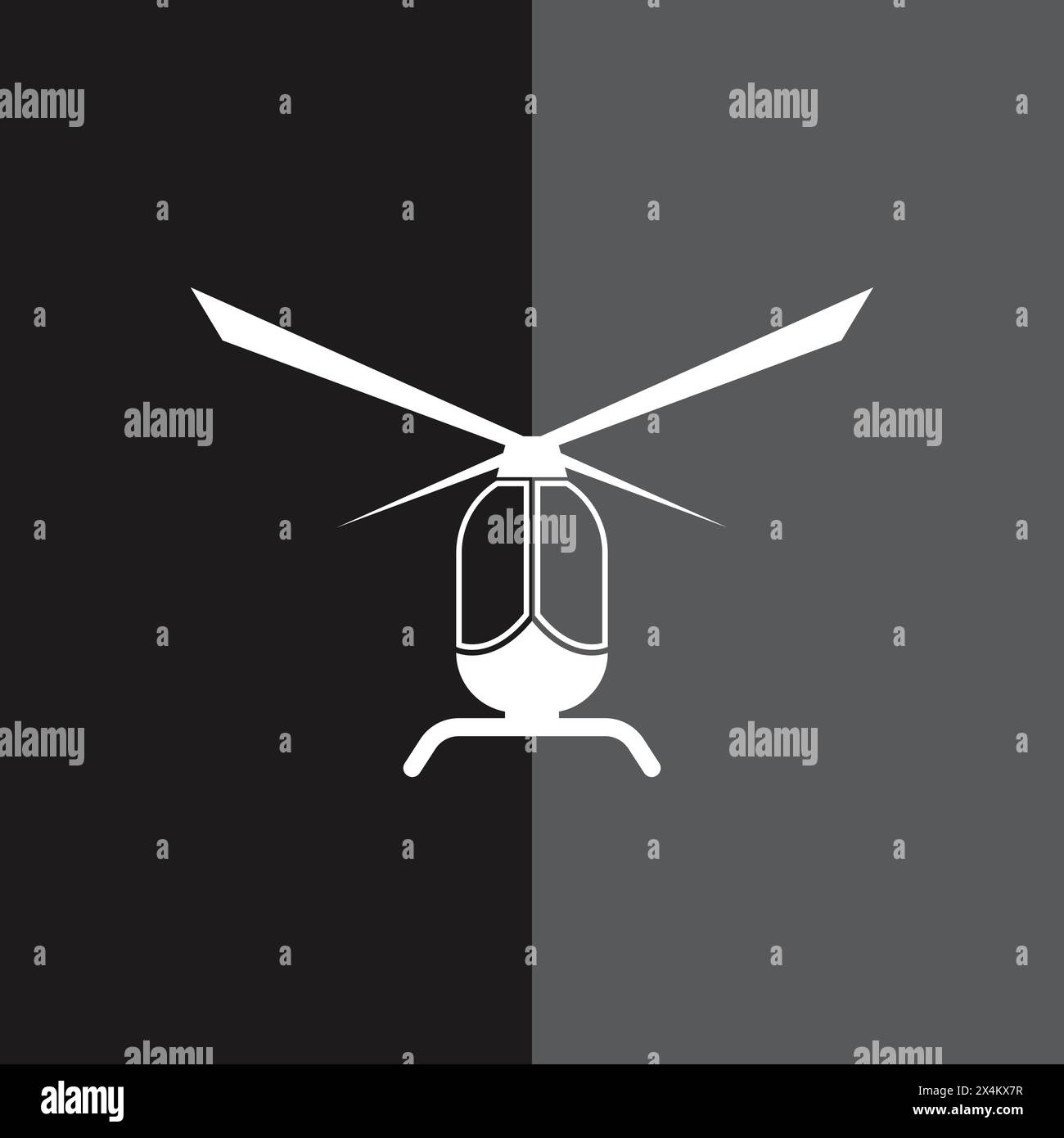 Helicopter vector icon illustration template design Stock Vector