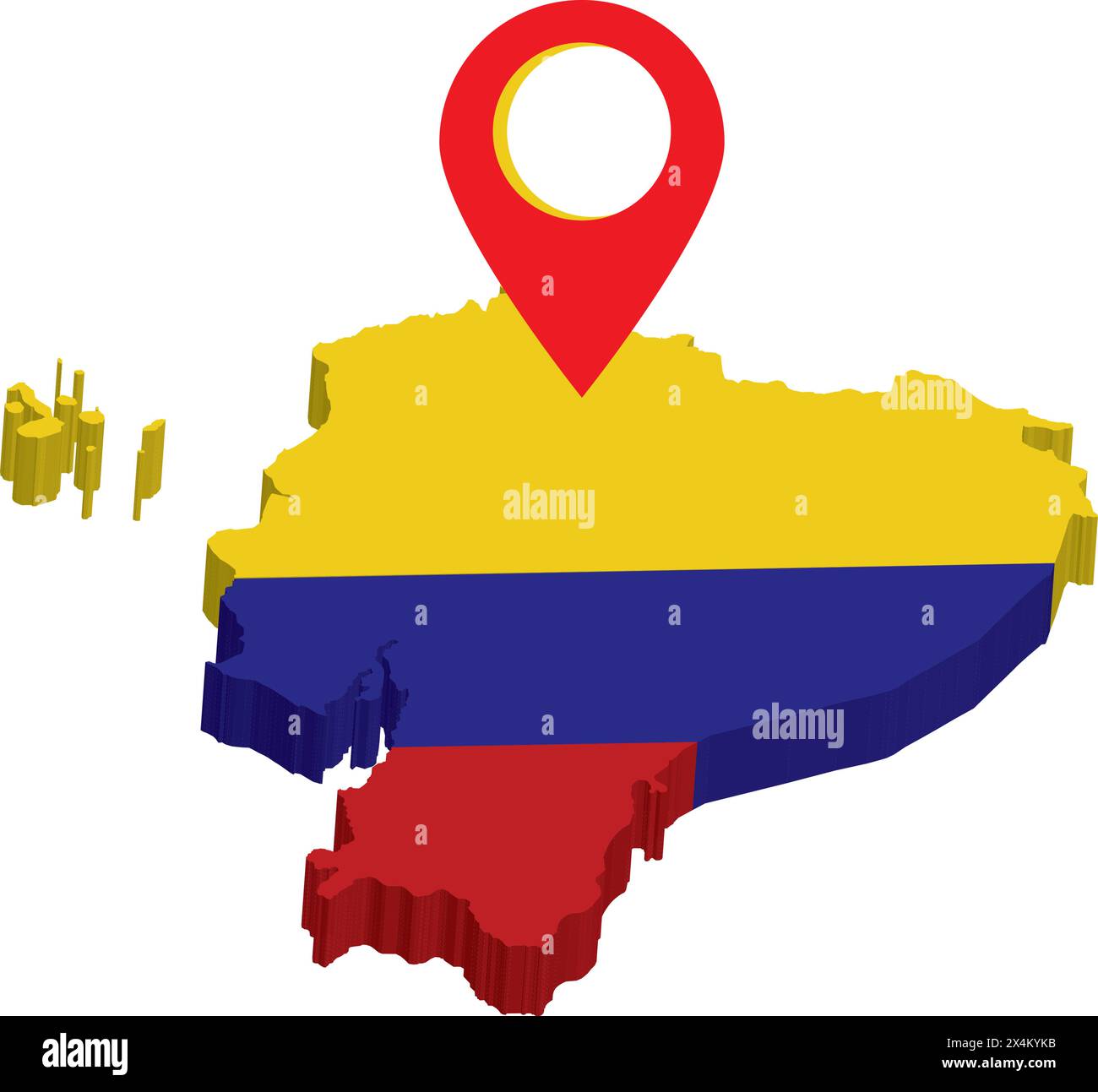 Ecuador map icon,vector illustration symbol design Stock Vector Image