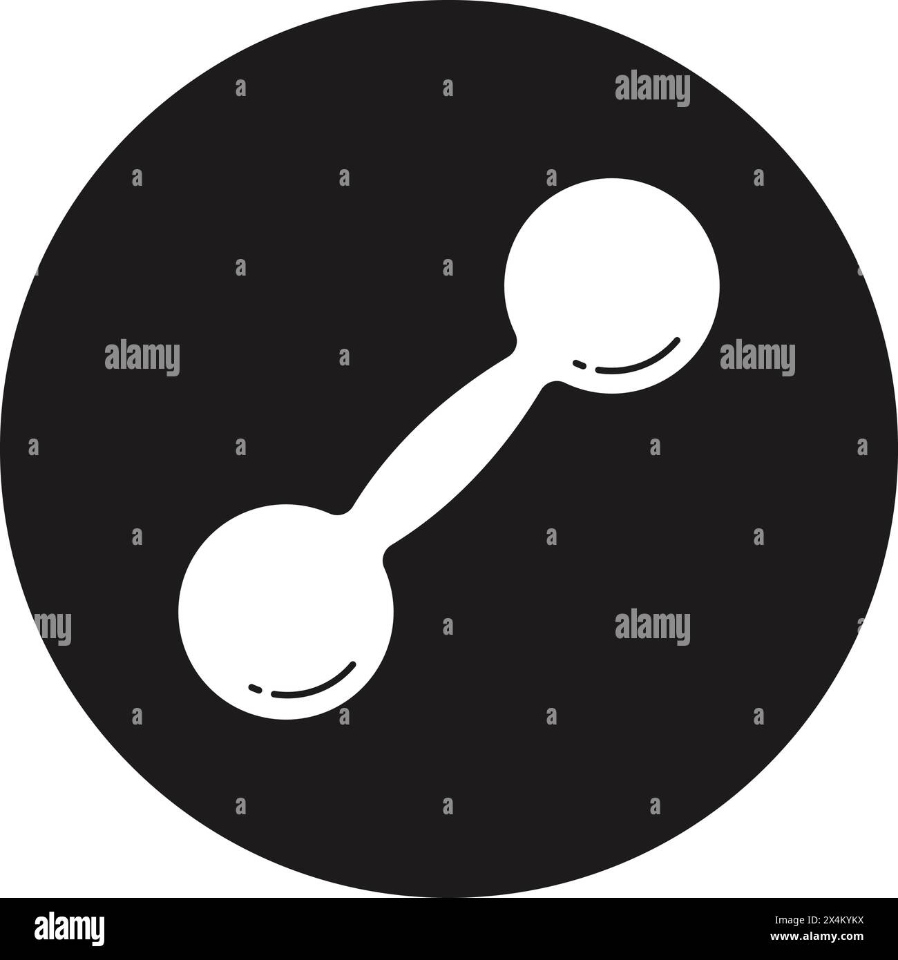 Barbell vector icon illustration template design Stock Vector Image