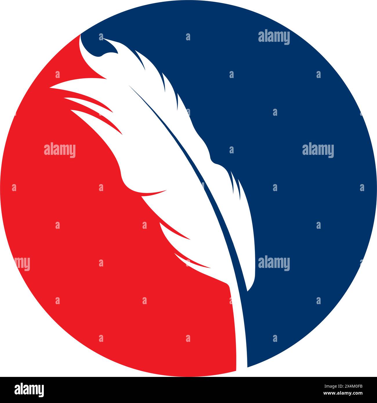 Quill pen logo stock illustration template design Stock Vector Image