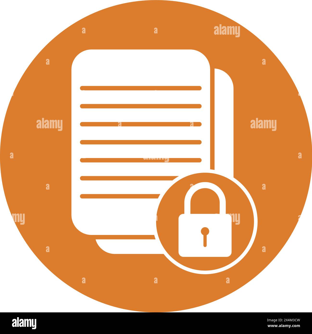 secret document security icon,vector illustration symbol design Stock Vector