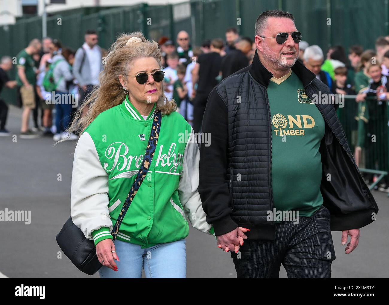 Plymouth Argyle fans during the Sky Bet Championship match Plymouth