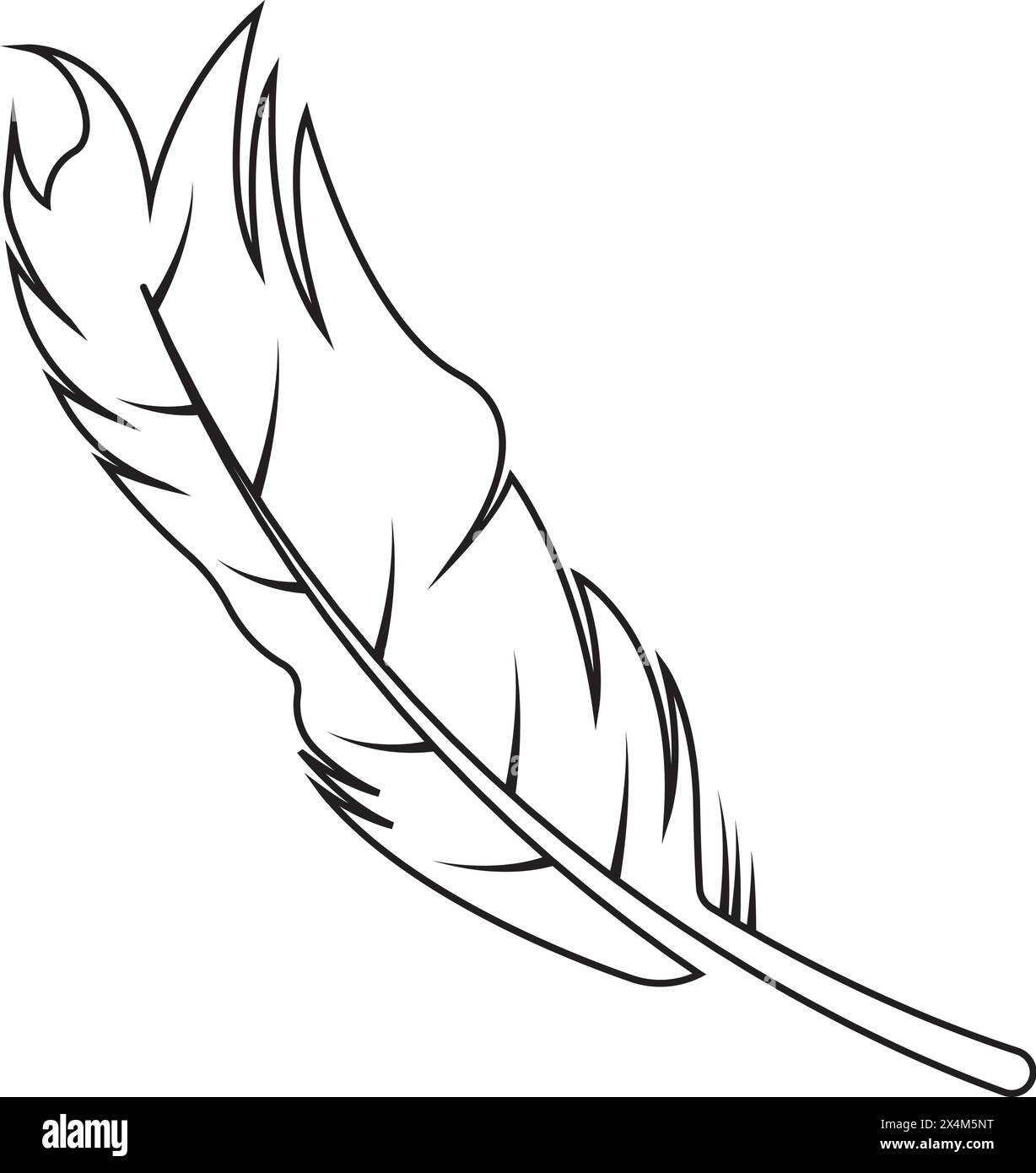 Quill pen logo stock illustration template design Stock Vector Image