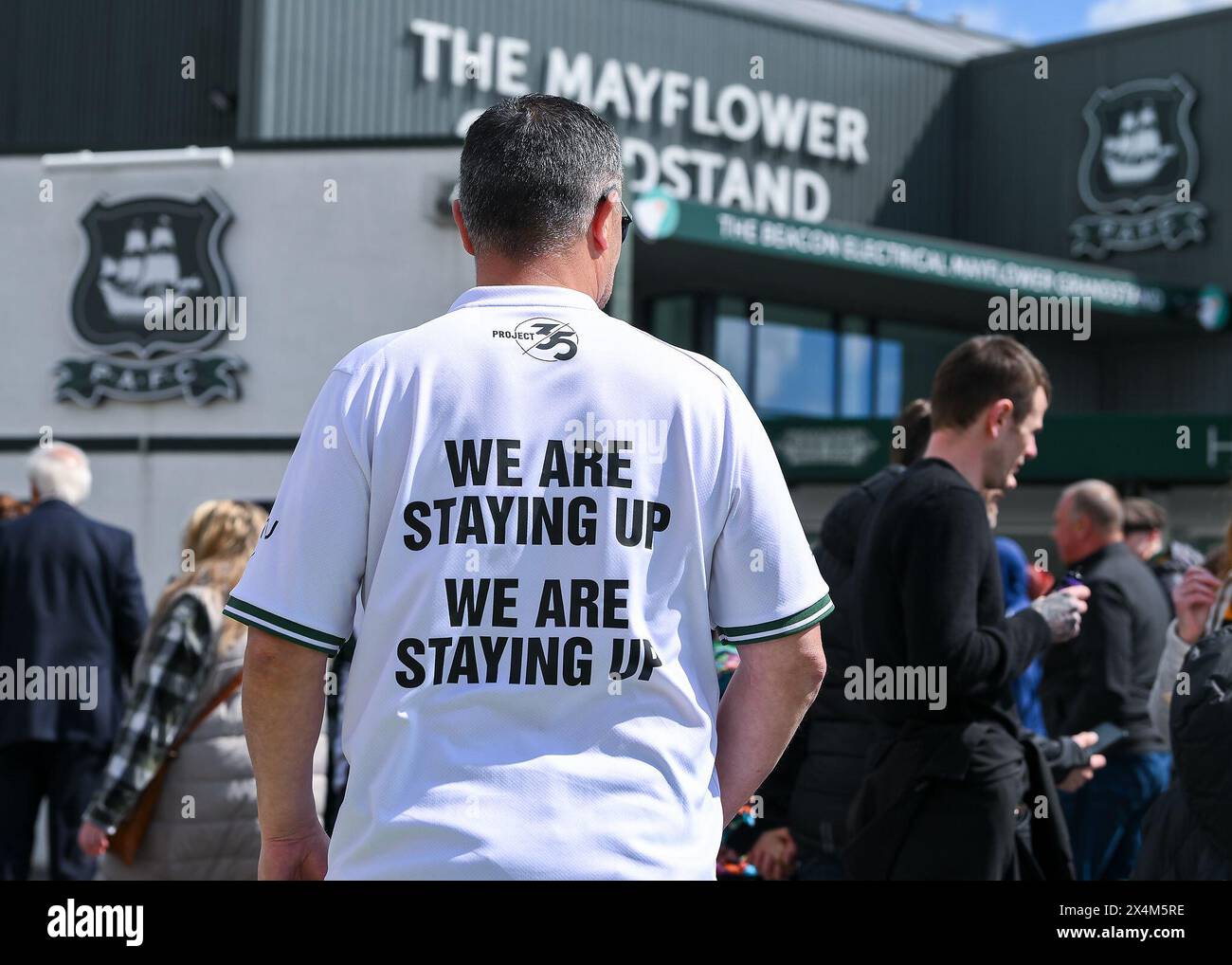 Plymouth Argyle fans during the Sky Bet Championship match Plymouth