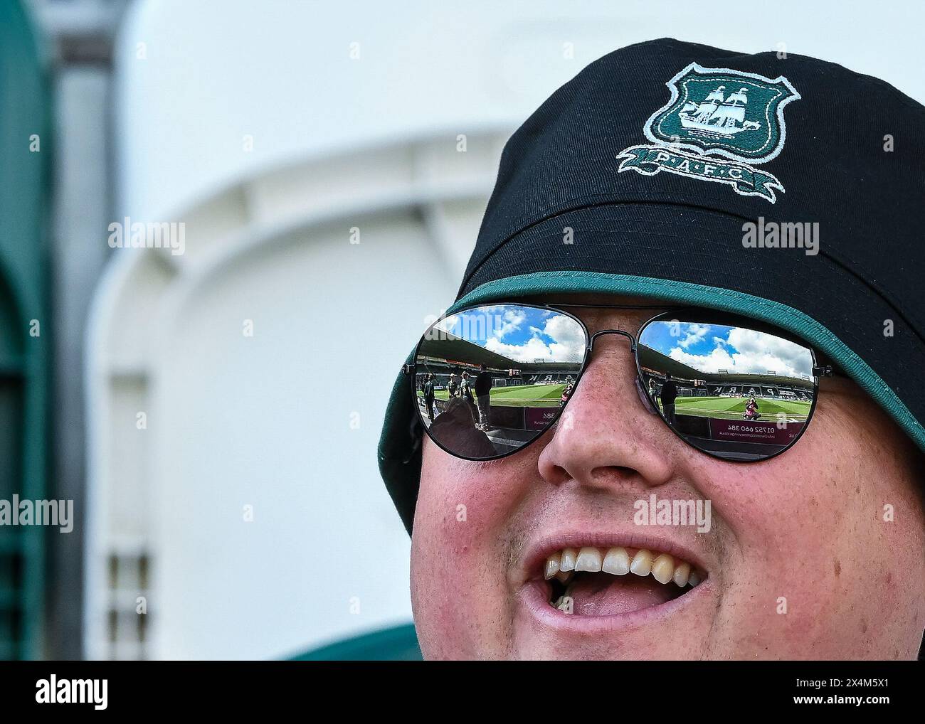 Plymouth Argyle fans during the Sky Bet Championship match Plymouth