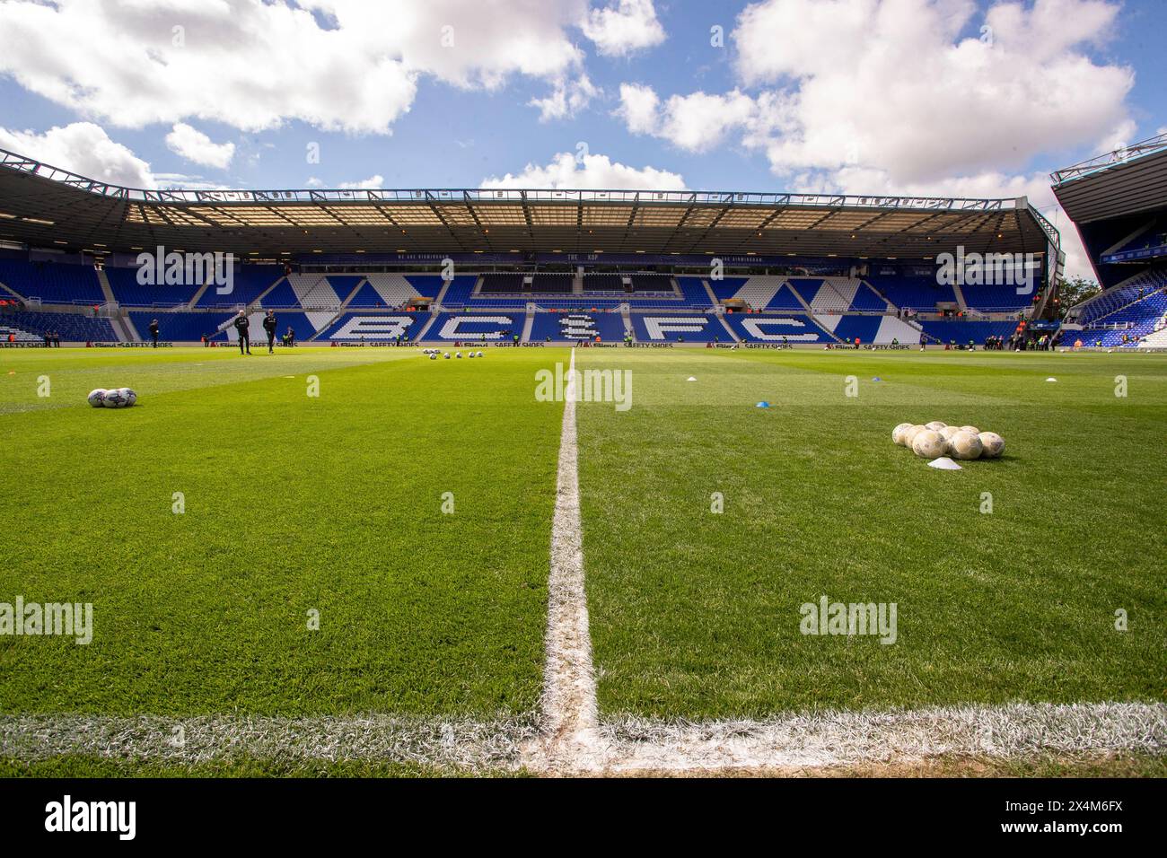 A general view of Birmingham City Football Club stadium before the Sky Bet Championship match between Birmingham City and Norwich City at St Andrews, Birmingham on Saturday 4th May 2024. (Photo: David Watts | MI News) Credit: MI News & Sport /Alamy Live News Stock Photo