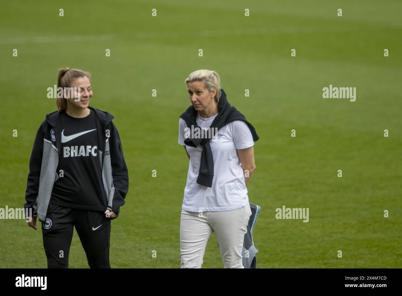 Crawley, England, May 4th 2024: Aston Villa Manager Carla Ward Ahead Of 