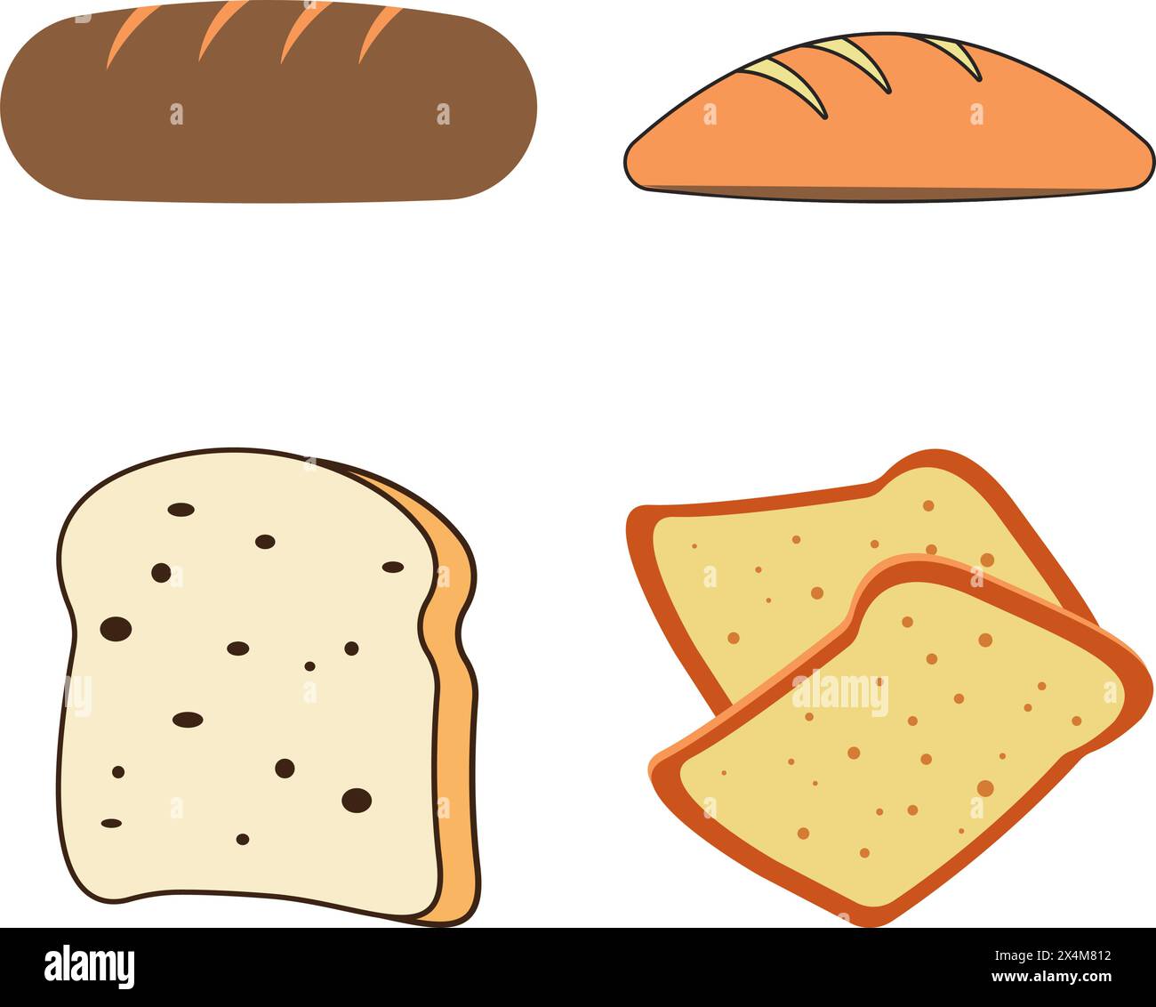 Ciabatta illustration Cut Out Stock Images & Pictures - Alamy