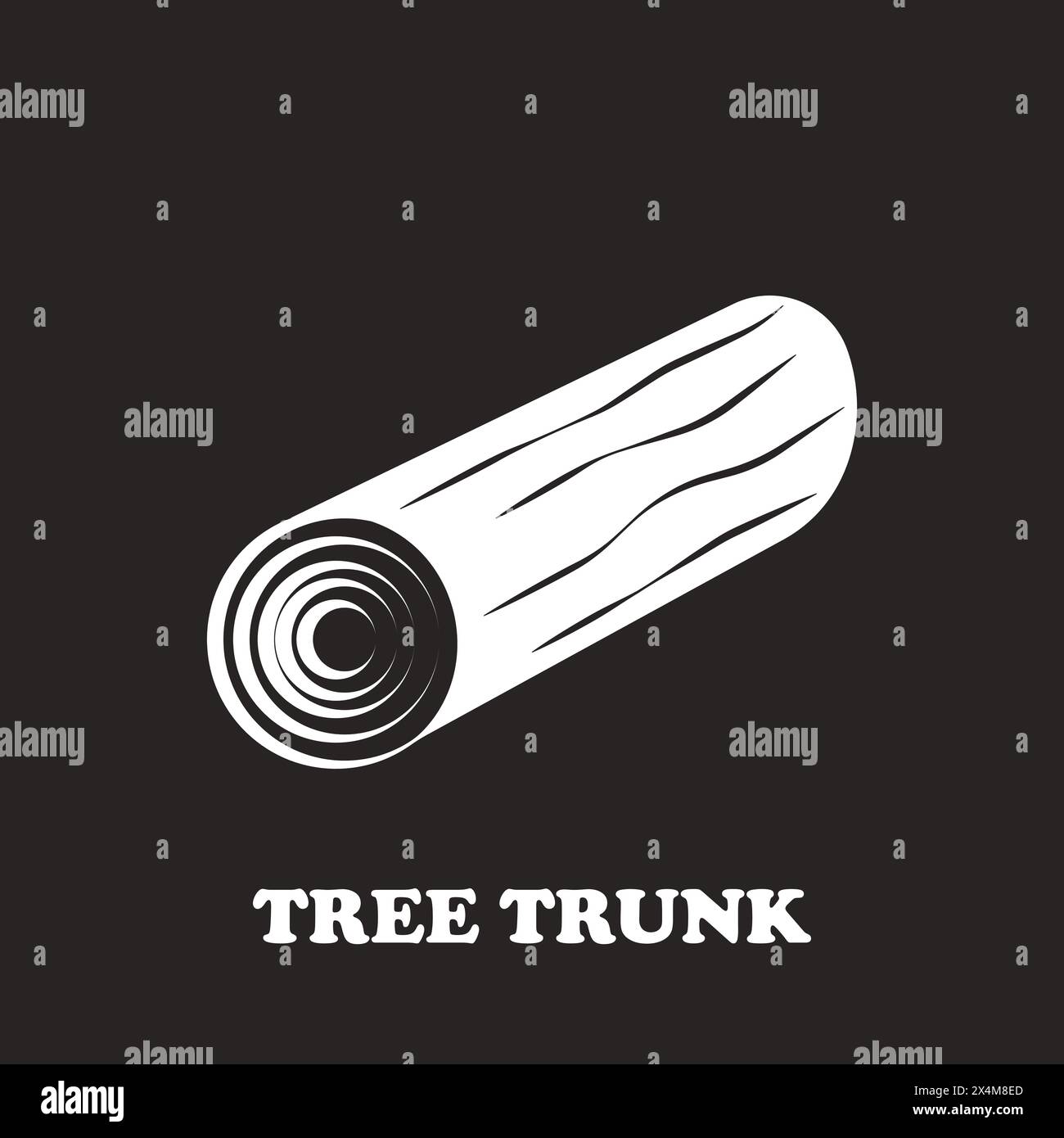 Tree trunk vector icon illustration symbol design Stock Vector