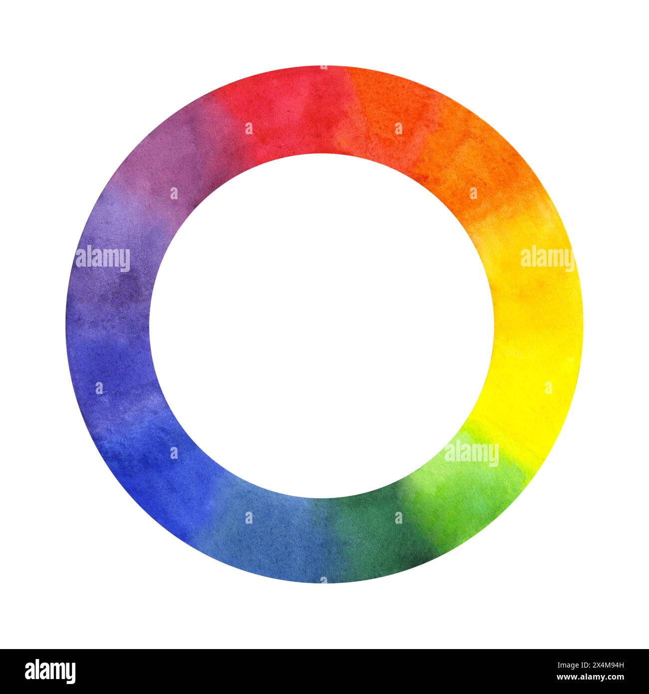 Itten`s color wheel, multicolor circle spectrum CMYK palette. Rainbow ...