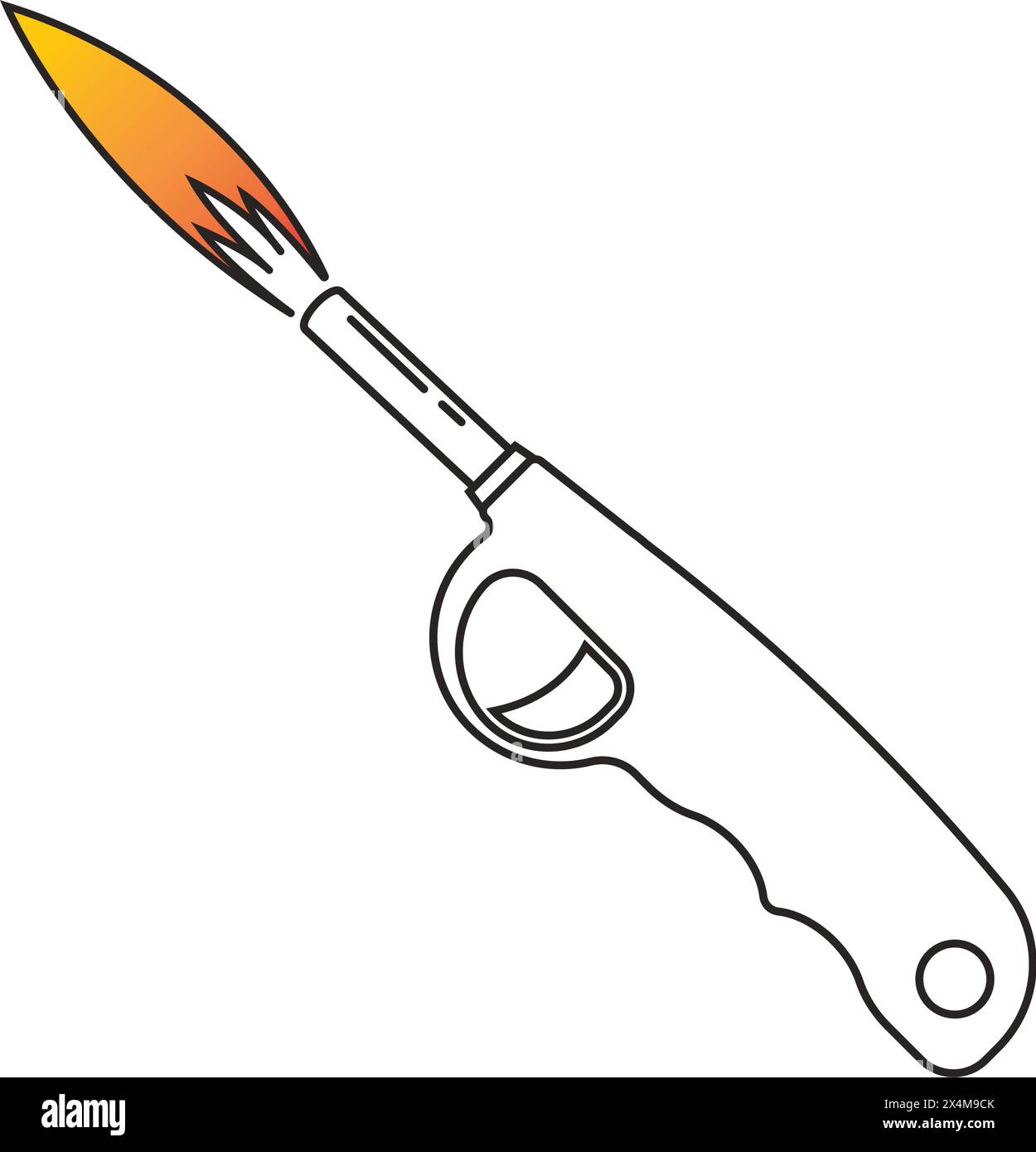 lighter or torch icon vector illustration symbol design Stock Vector