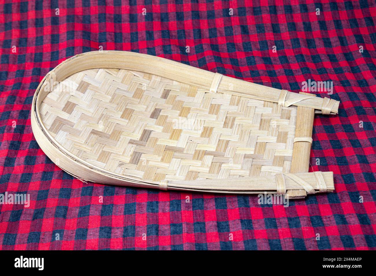 Utensil dustpan or kula made of Bamboo for clarifying rice and other ...