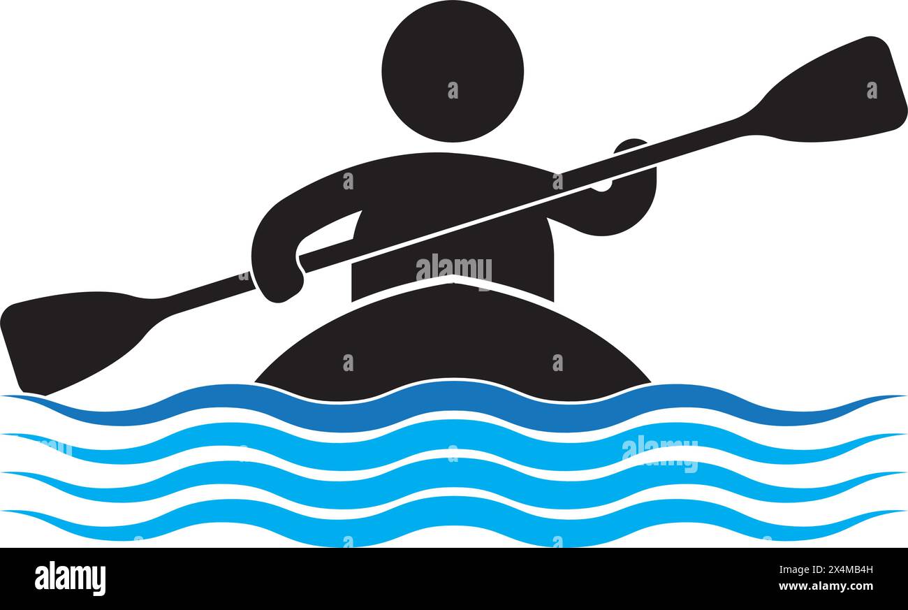 kayaking vector icon illustration symbol design Stock Vector Image ...