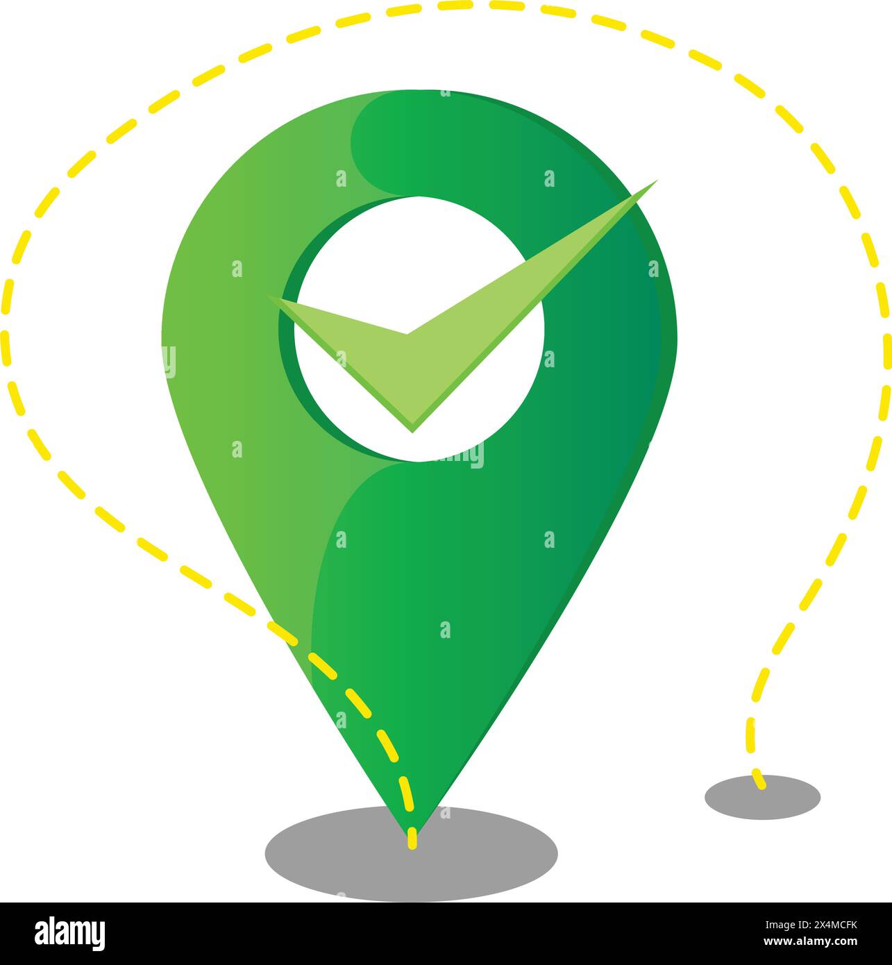 marker with white dot vector illustration, locator Stock Vector