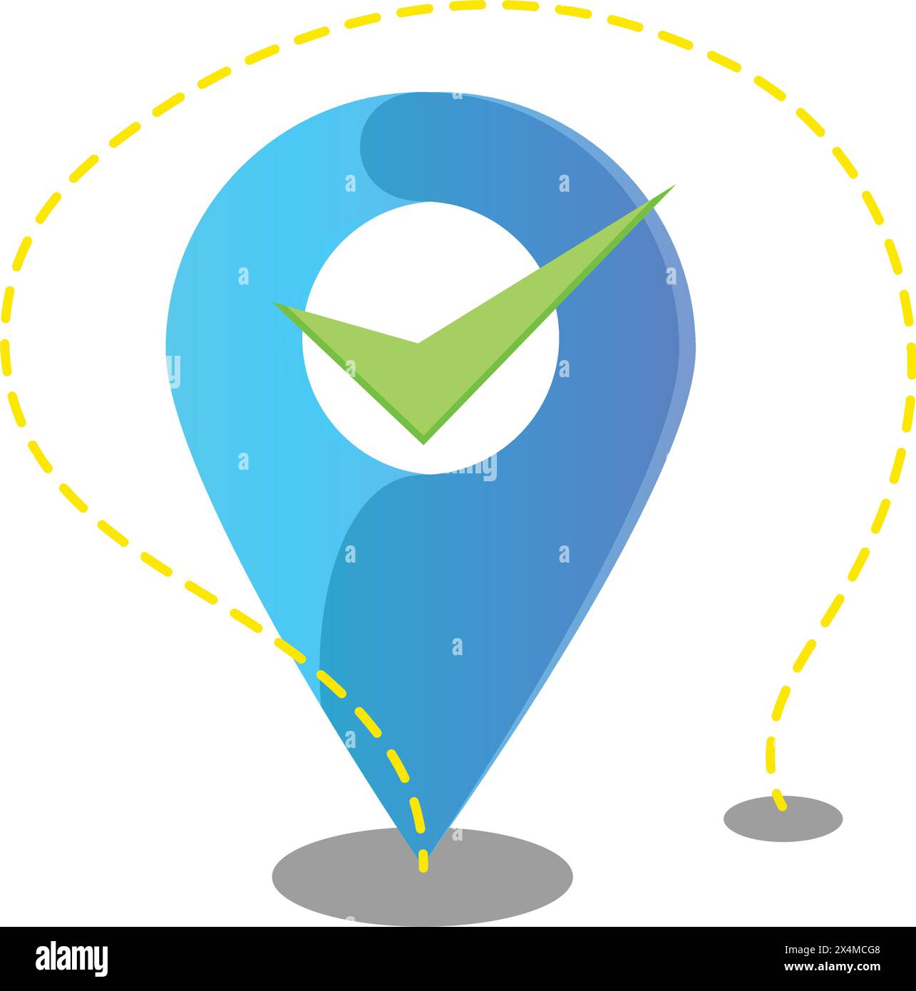 marker with white dot vector illustration, locator Stock Vector