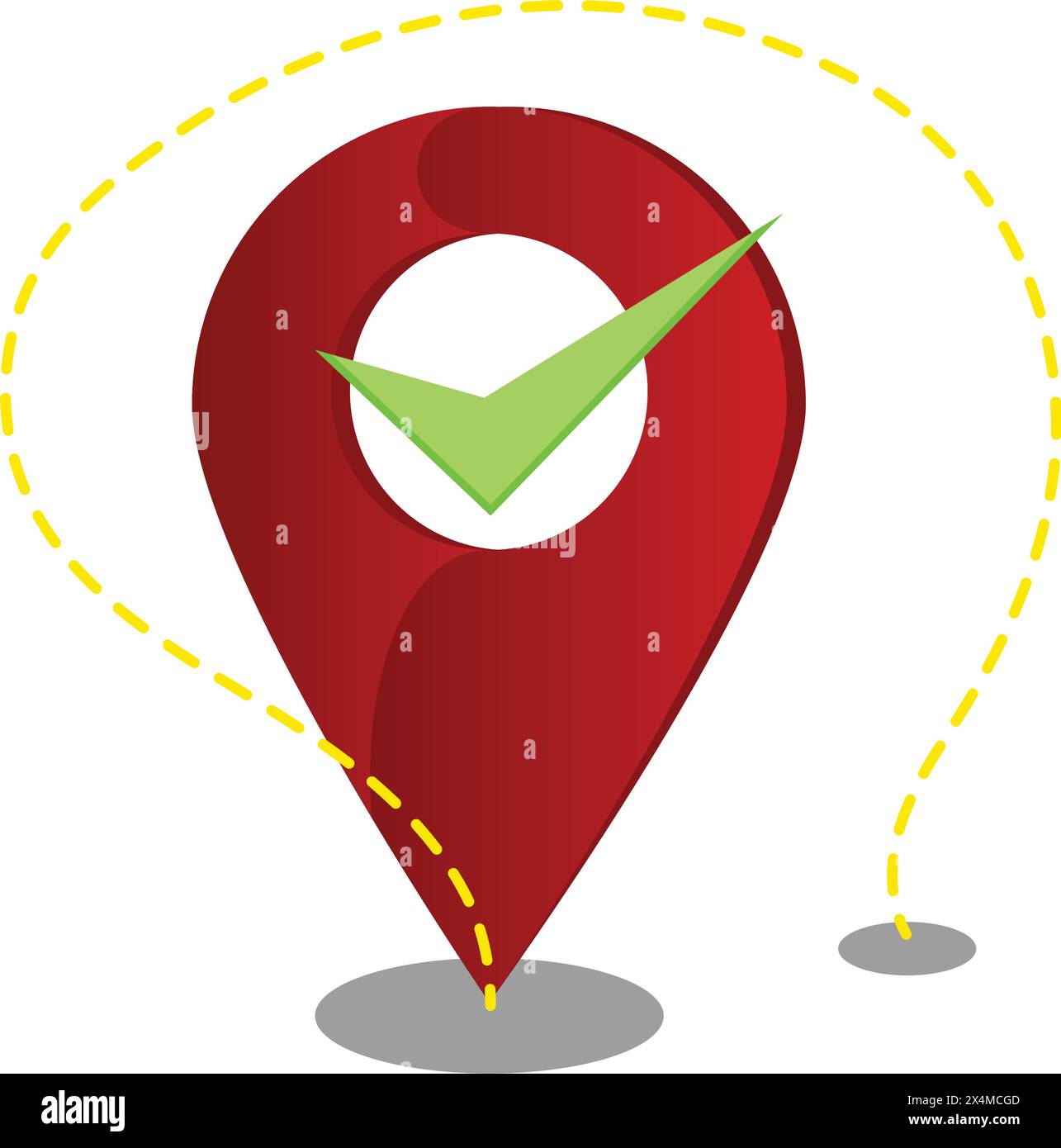 marker with white dot vector illustration, locator Stock Vector Image ...