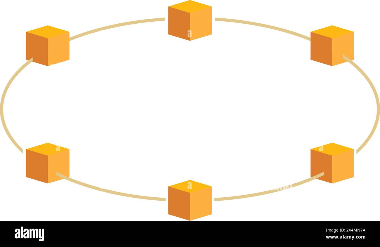 Blockchain icon. Cryptocurrency blocks vector illustration design Stock Vector