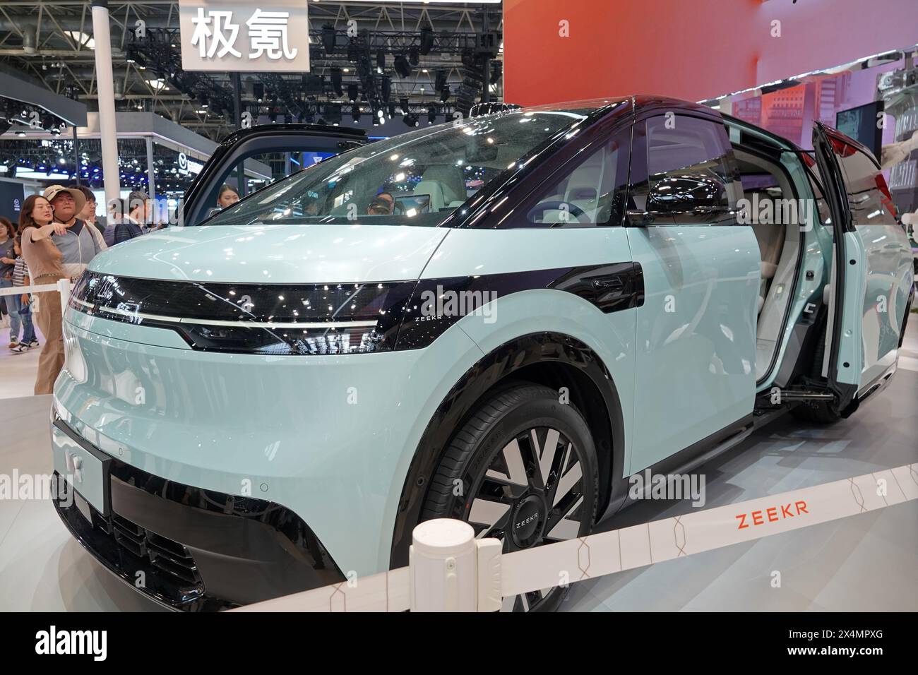 beijing-china-may-3-2024-visitors-look-at-the-zeekr-mix-electric