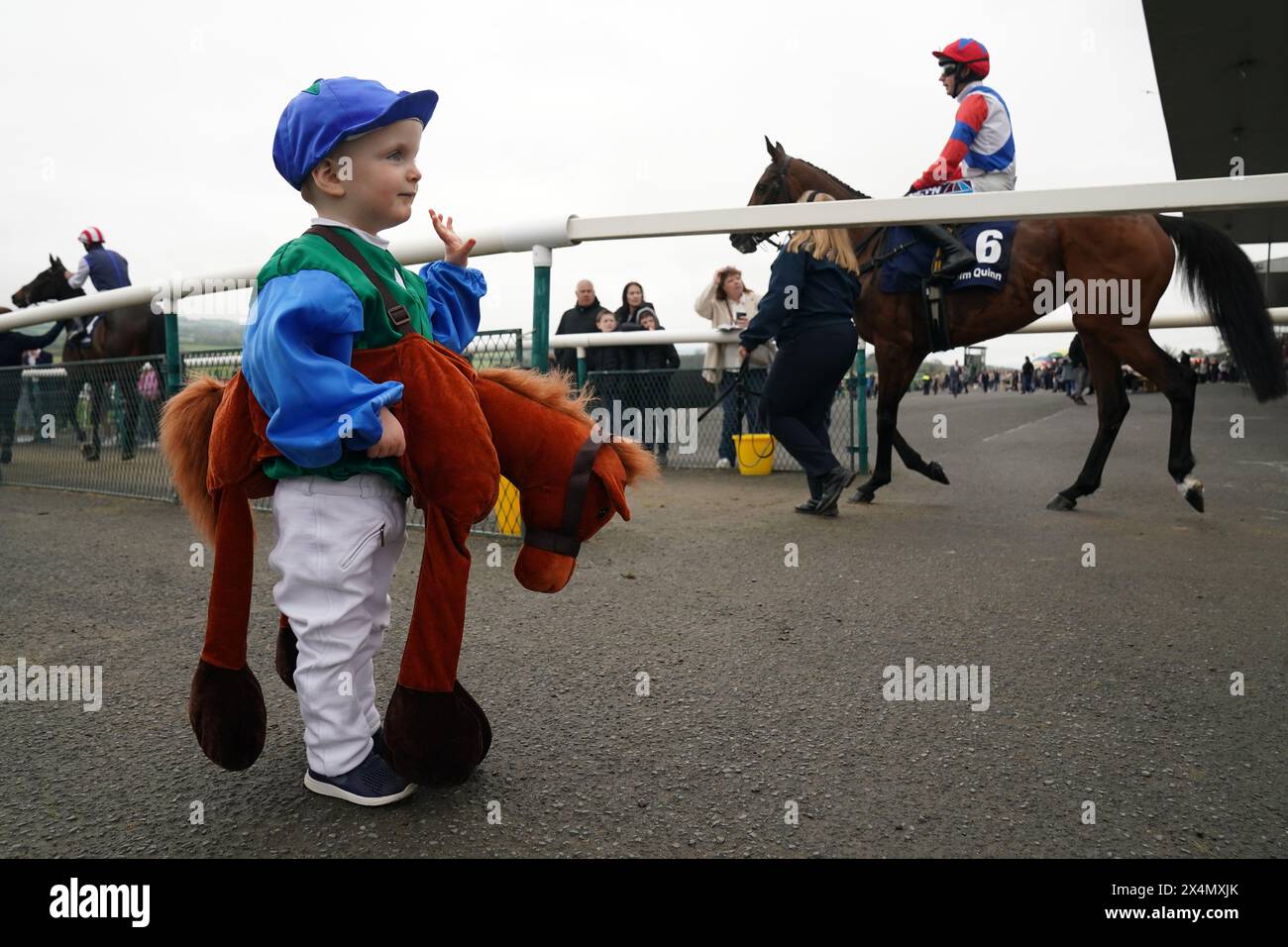 Daire O Baoill, aged 2, during day five of the Punchestown Festival at Punchestown Racecourse, County Kildare. Picture date: Saturday May 4, 2024. Stock Photo