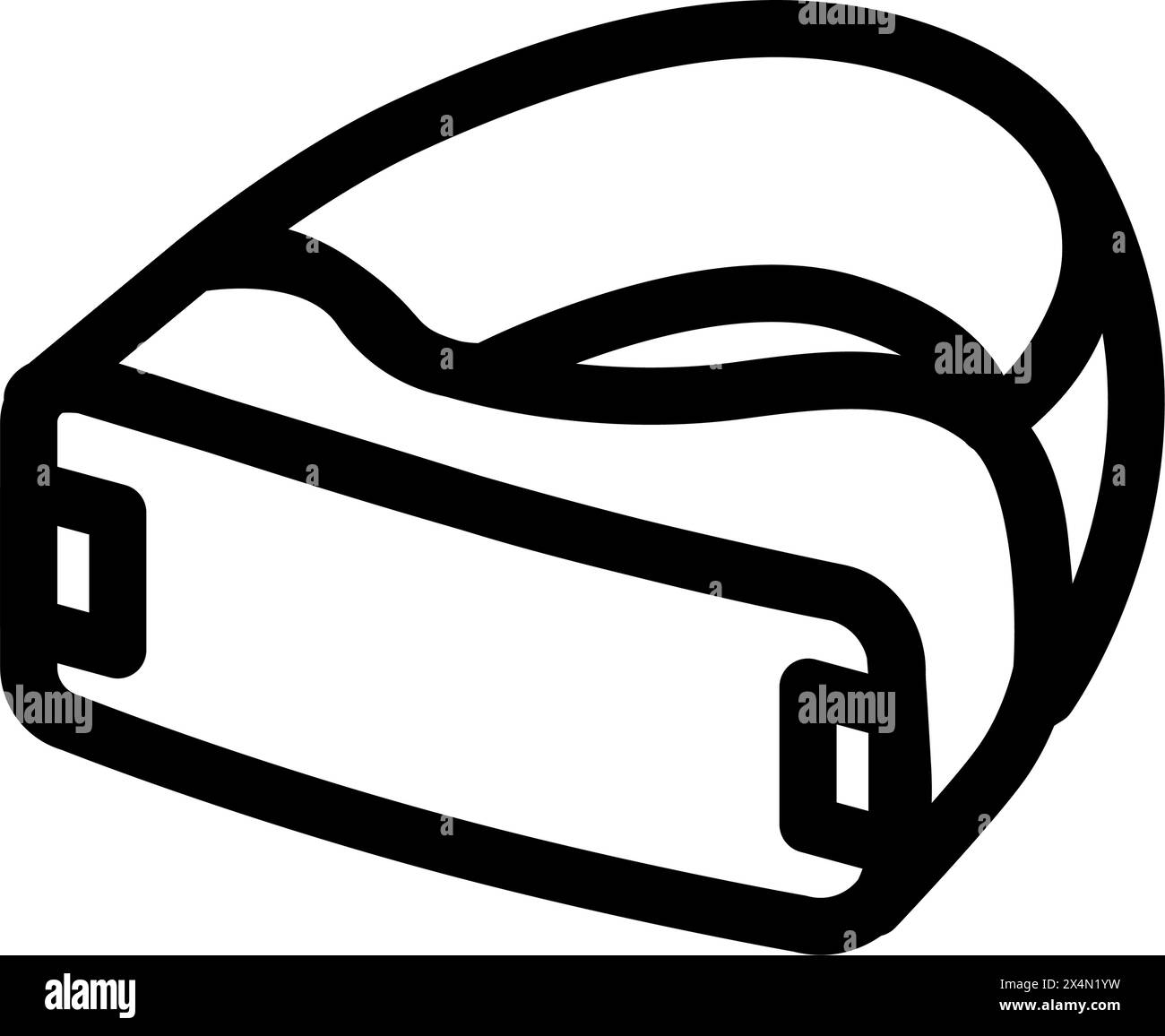 Virtual reality VR helmet icon Vector Illustration isolated Stock Vector