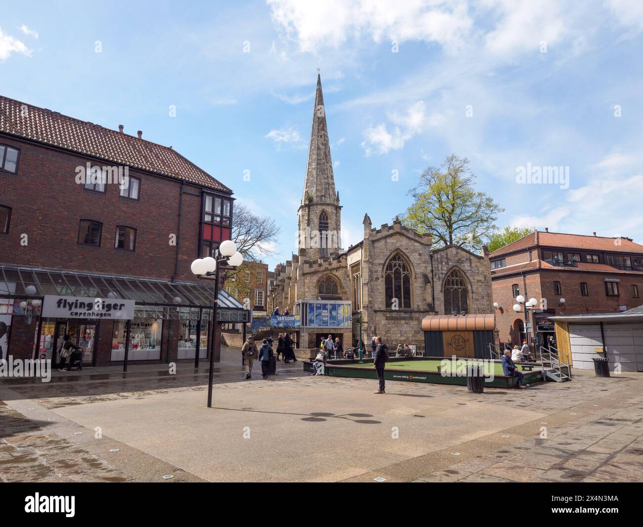 St Mary's Square in the Coppergate Centre York Stock Photo