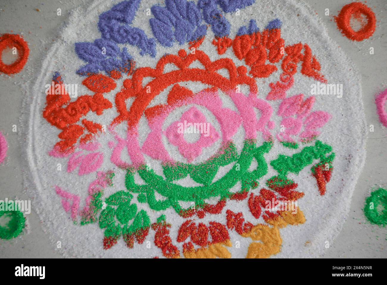 Rangoli Design is an art form made during using powder colours during