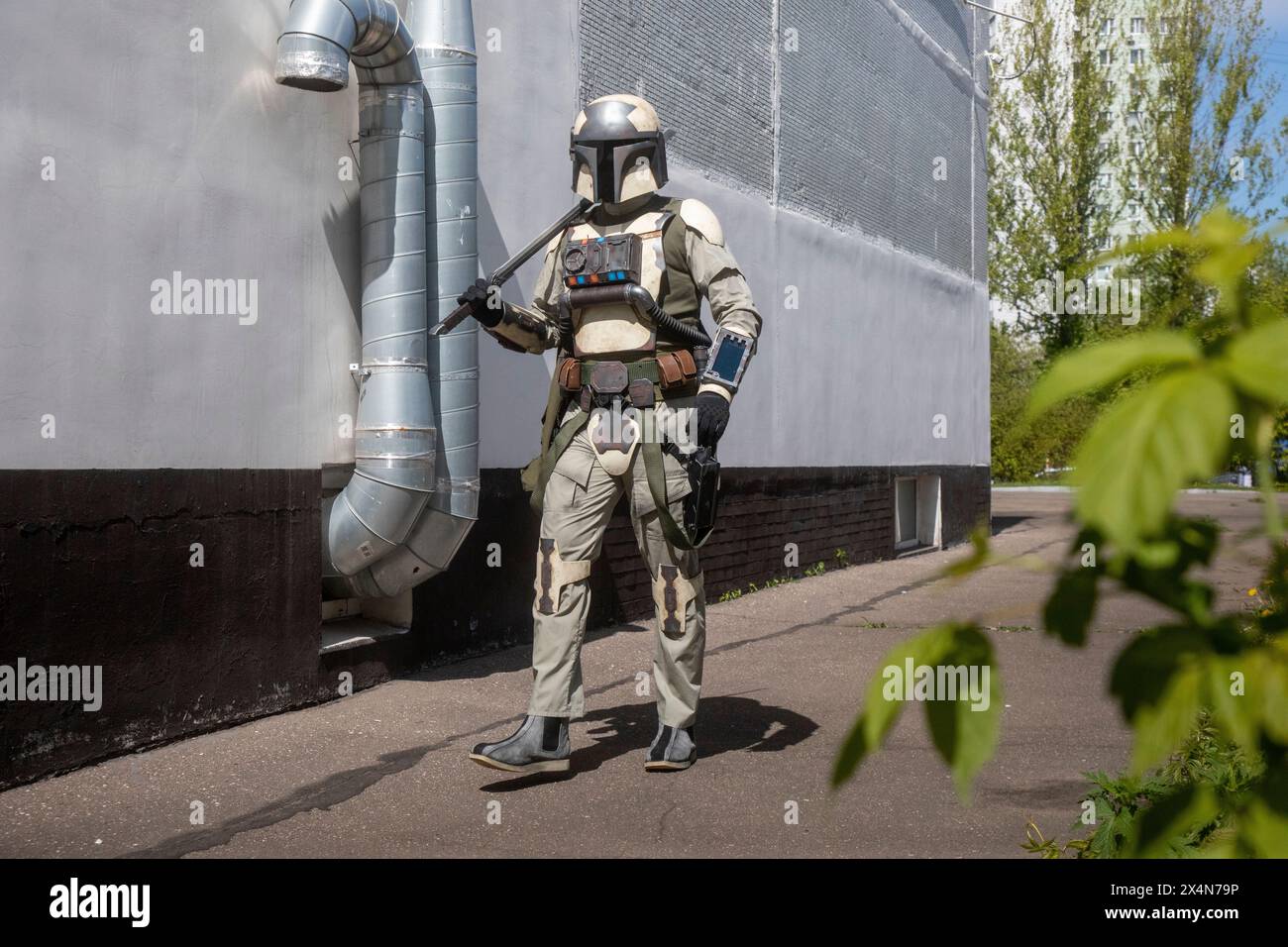 Moscow, Russia. 4th of May, 2024. Star Wars fans gather inside the Culture and Sports Center during the Star Wars day celebration in Moscow, Russia. Star Wars Day is celebrated every 04 May by many fans in different parts of the world. Credit: Nikolay Vinokurov/Alamy Live News Stock Photo