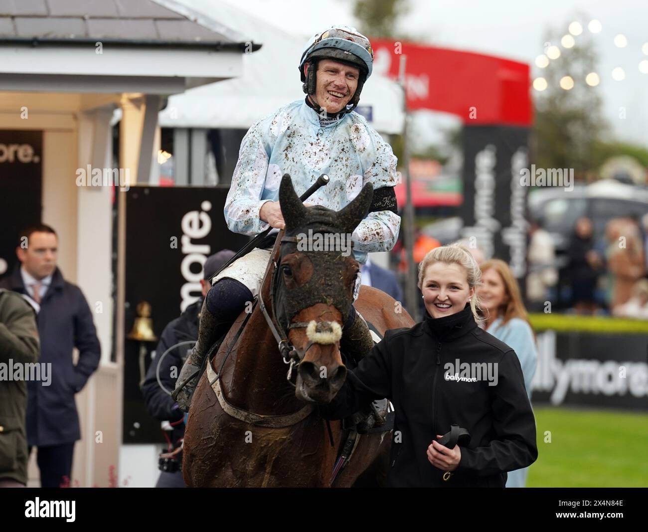 Kargese ridden by Paul Townend after winning the Ballymore Champion Four Year Old Hurdle during day five of the Punchestown Festival at Punchestown Racecourse, County Kildare. Picture date: Saturday May 4, 2024. Stock Photo