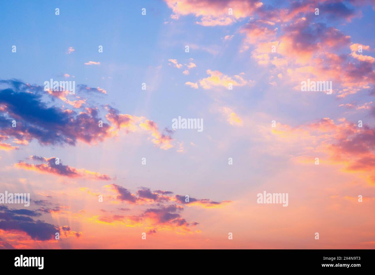 Abstract sunset sky with clouds nature background Stock Photo - Alamy