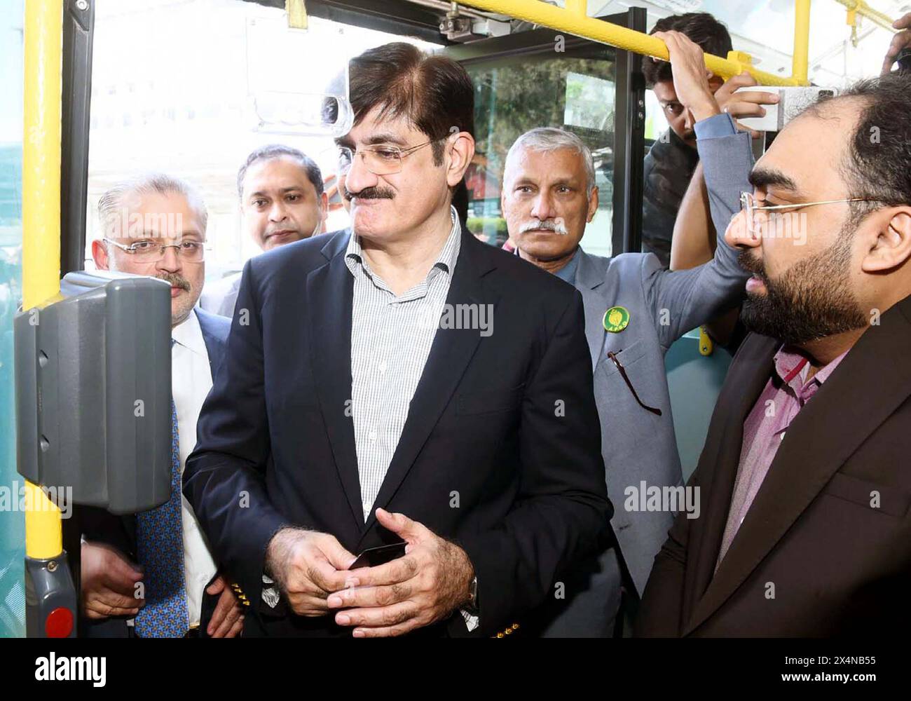 Sindh Chief Minister, Syed Murad Ali Shah being briefed by officials ...