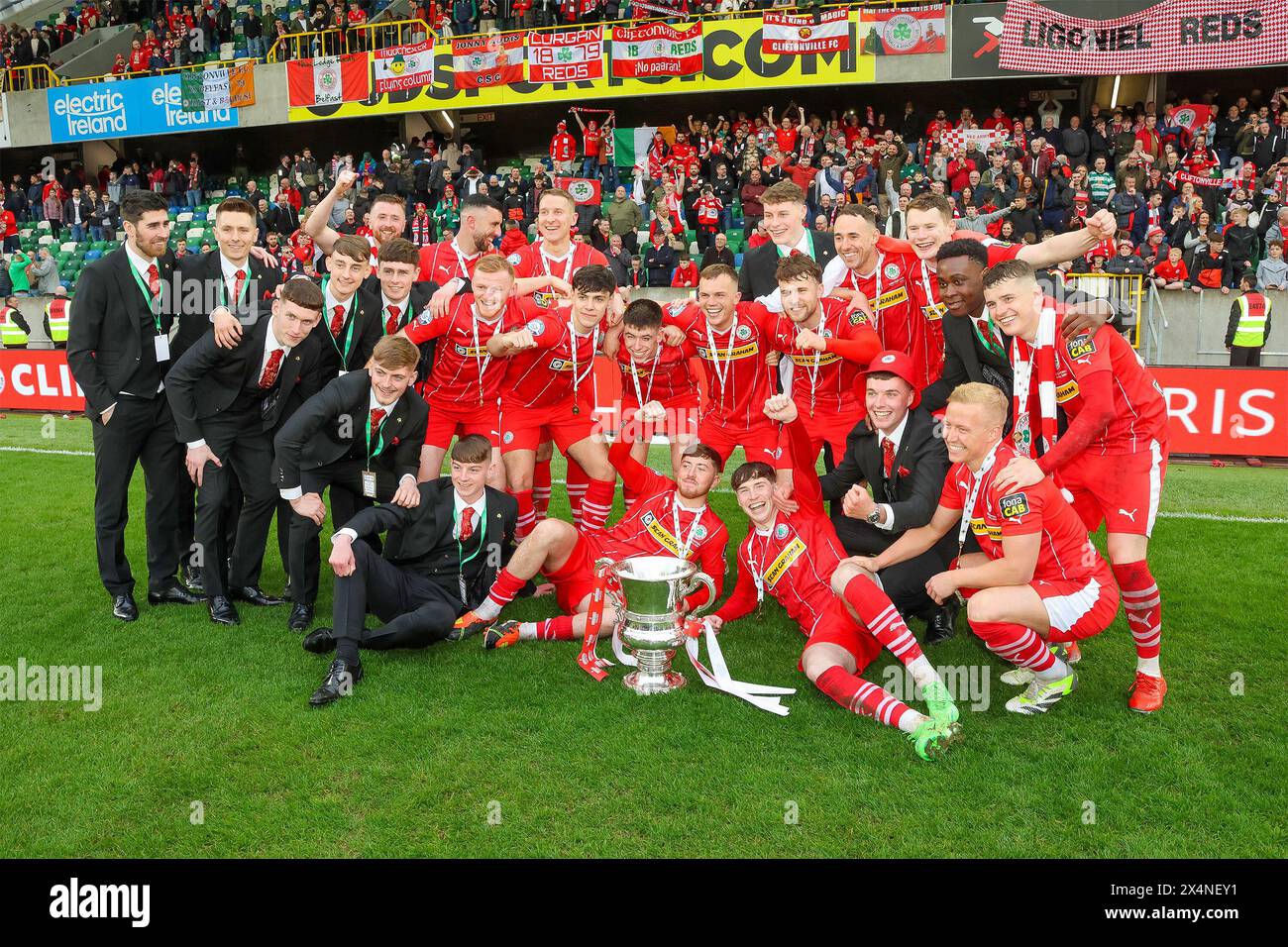 National Football Stadium at Windsor Park, Belfast, Northern Ireland, UK. 04th May 2024. Clearer