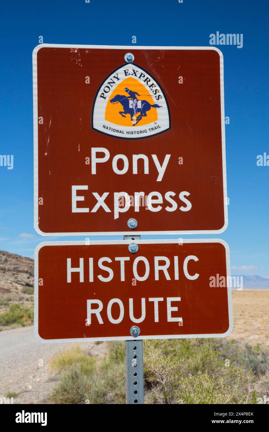 Trail sign, Pony Express National Back Country Byway, Pony Express