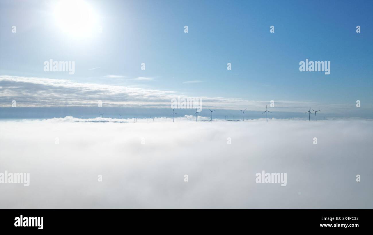 Nebel über Erksdorf Stock Photo