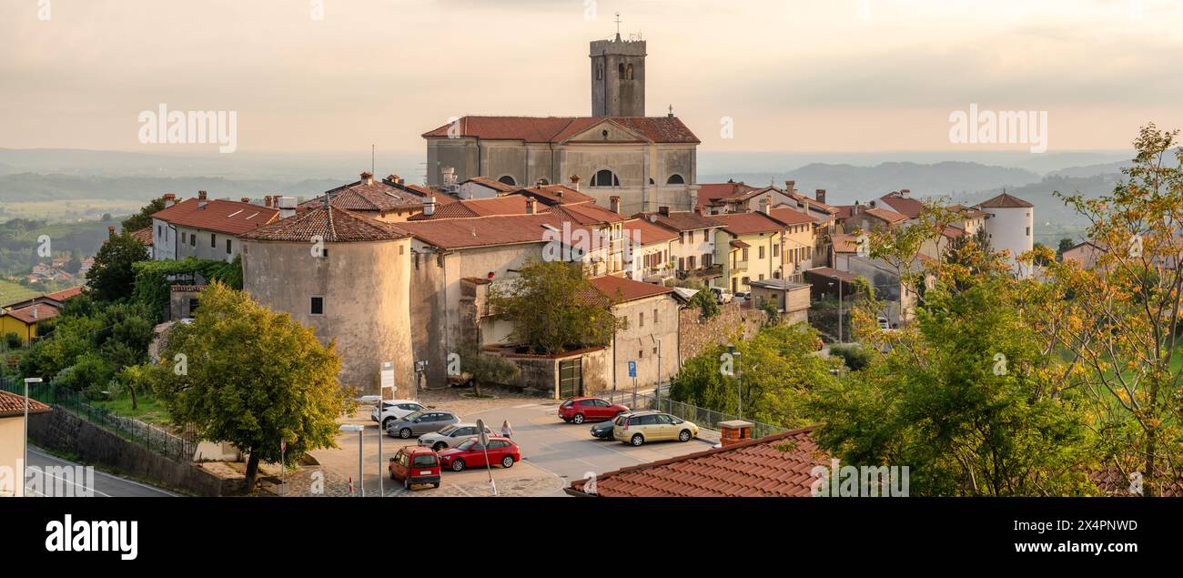 Smartno townscape in Goriska Brda countryside region of Slovenia Stock Photo