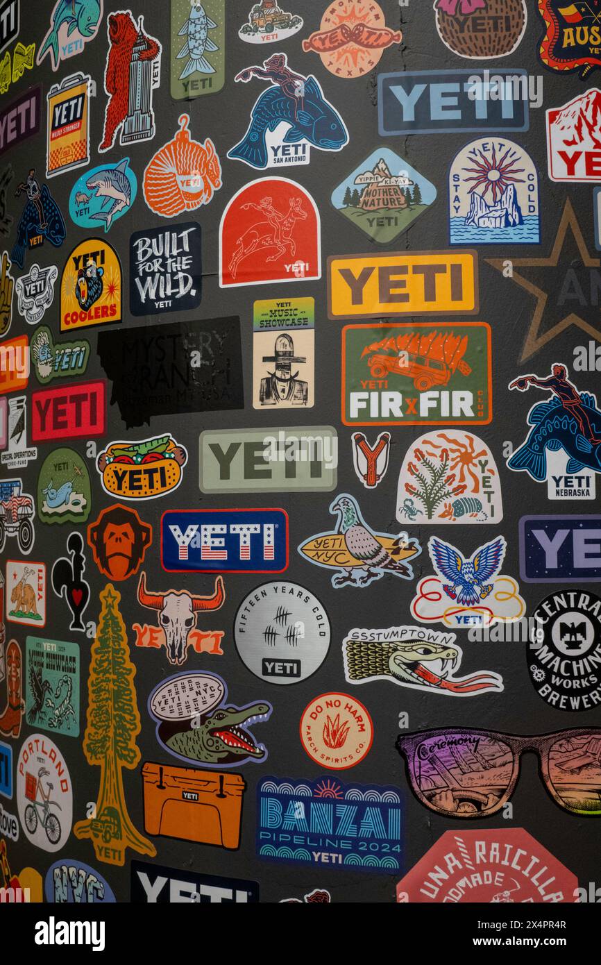 The Yeti sporting goods store sells products for outdoor lifestyle, Flatiron District., 2024, New York City, United States Stock Photo