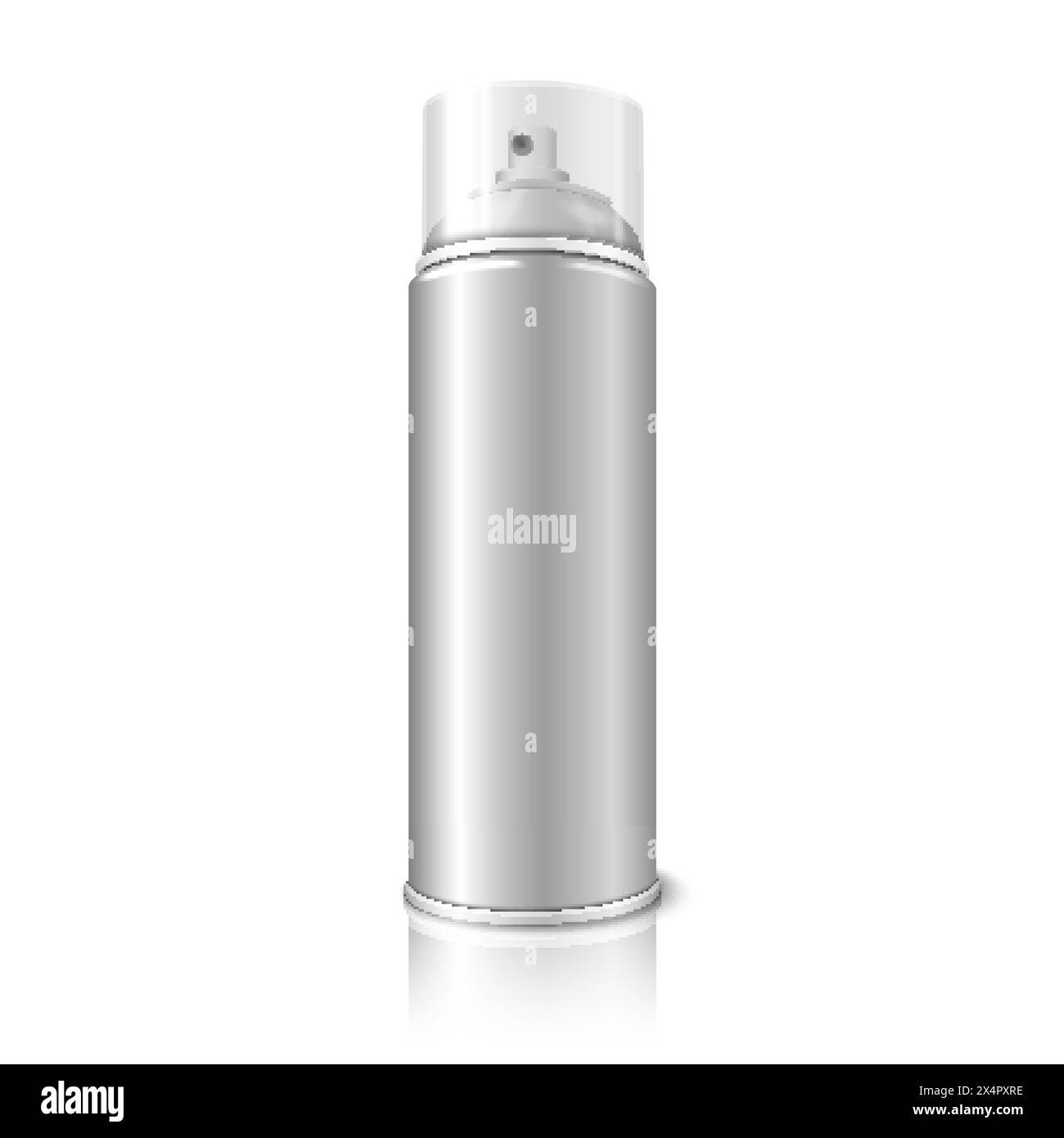 Blank vector realistic aerosol spray metal 3D bottle can with