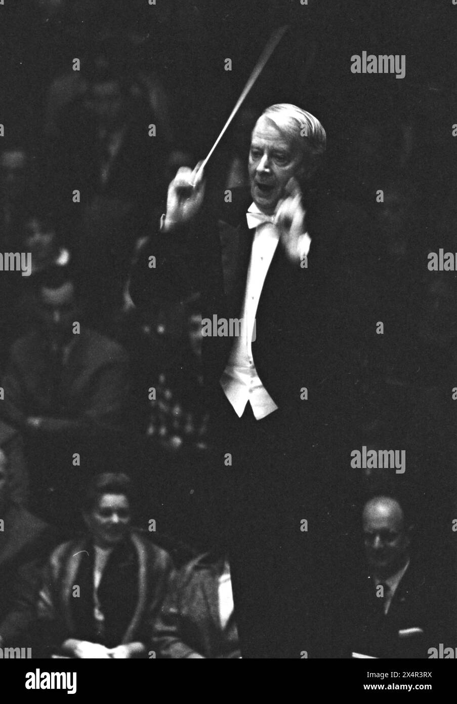 Charles Munch performing, 1958 Stock Photo