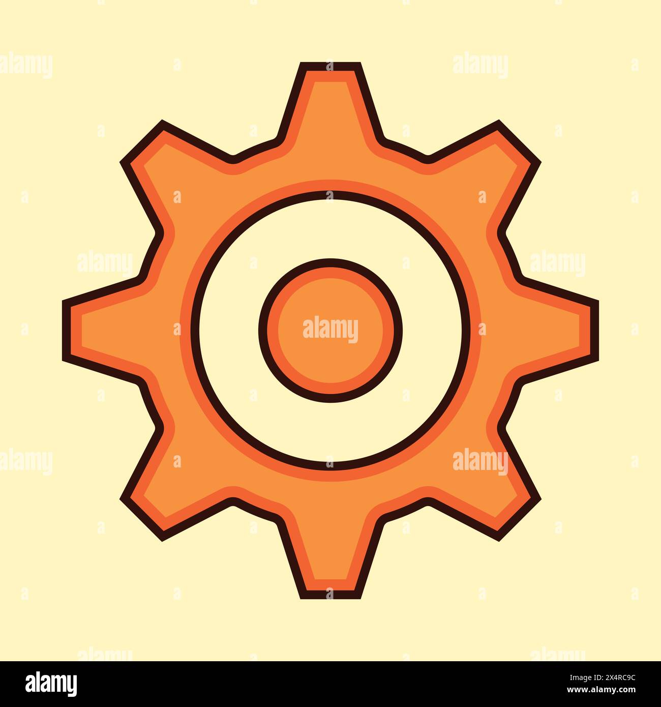 Setting Gear Illustration Vector. Setting Gear Icon Vector Stock Vector