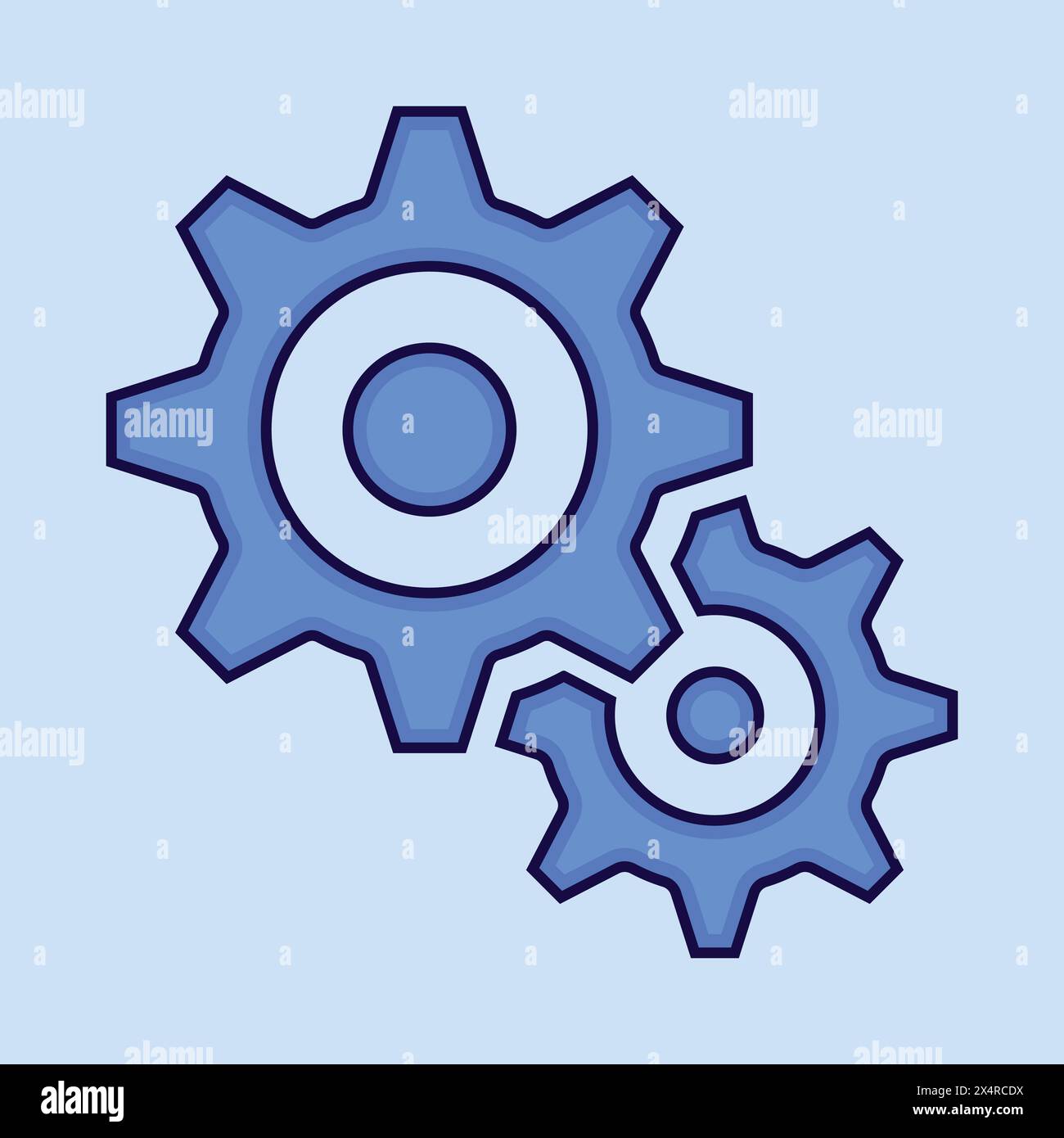 Setting Gear Illustration Vector. Setting Gear Icon Vector Stock Vector