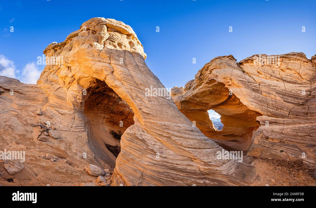 Panorama Of Melody Arch At Marble Canyon During Sunrise Near The Wave Panorama Of Melody Arch At Marble Canyon During Sunrise Near The Wave