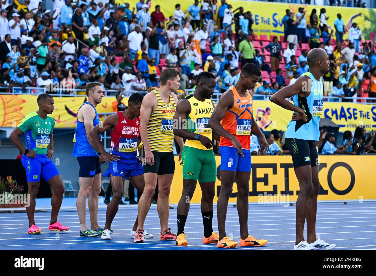 NASSAU, BAHAMAS - MAY 4: Isaya Klein Ikkink of the Netherlands during Day 1 of the World Athletics Relays Bahamas 24 at Thomas Robinson Stadium on May 4, 2024 in Nassau, Bahamas. (Photo by Erik van Leeuwen/BSR Agency) Credit: BSR Agency/Alamy Live News Stock Photo