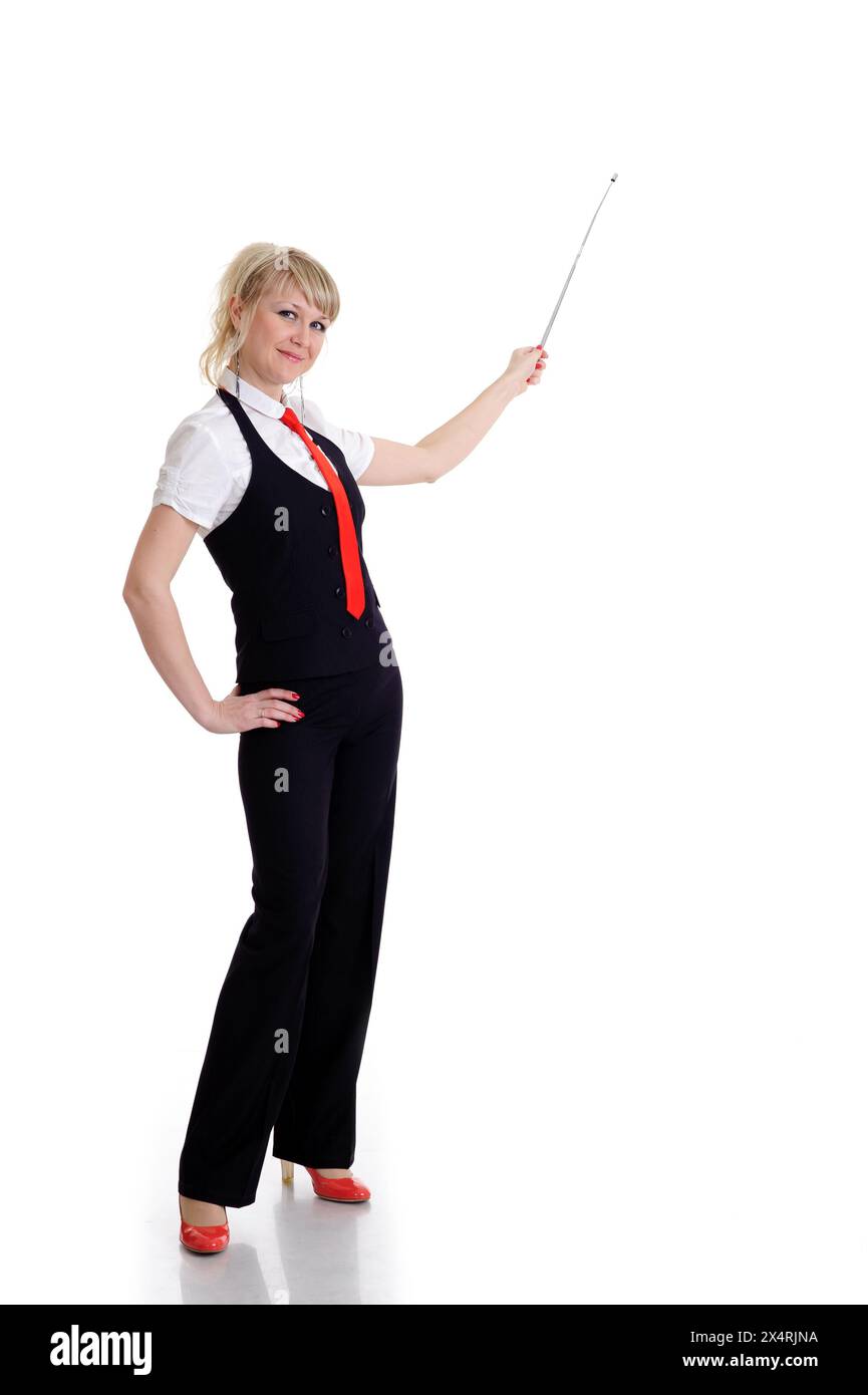 Instructor Pointer Female teacher pointer hi-res stock photography and images - Alamy