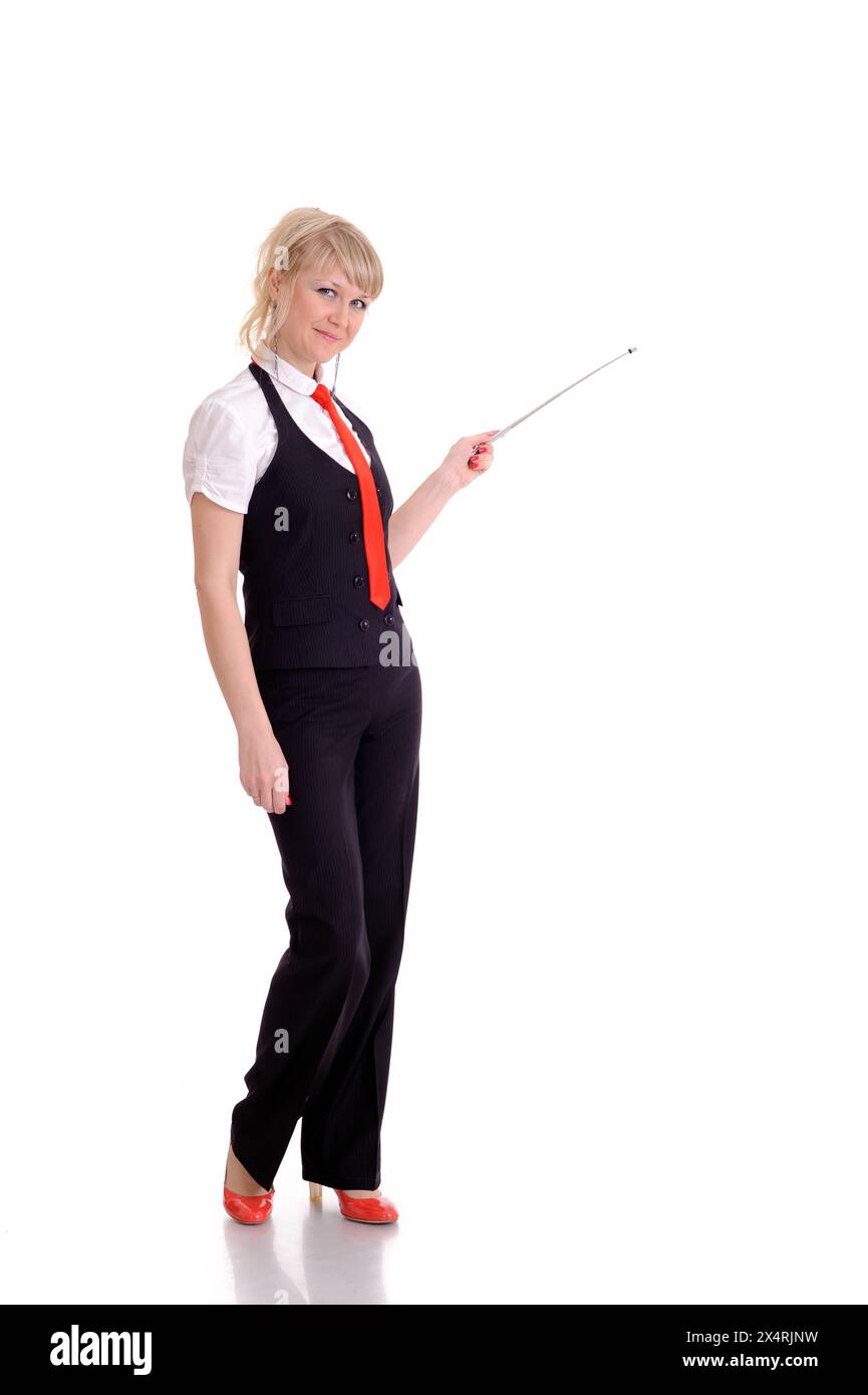 Instructor Pointer Female teacher pointer Cut Out Stock Images & Pictures - Alamy