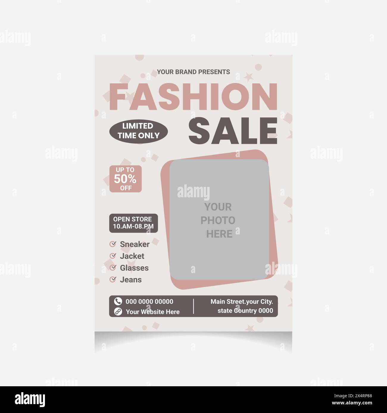 fashion sale-discount flyer Stock Vector