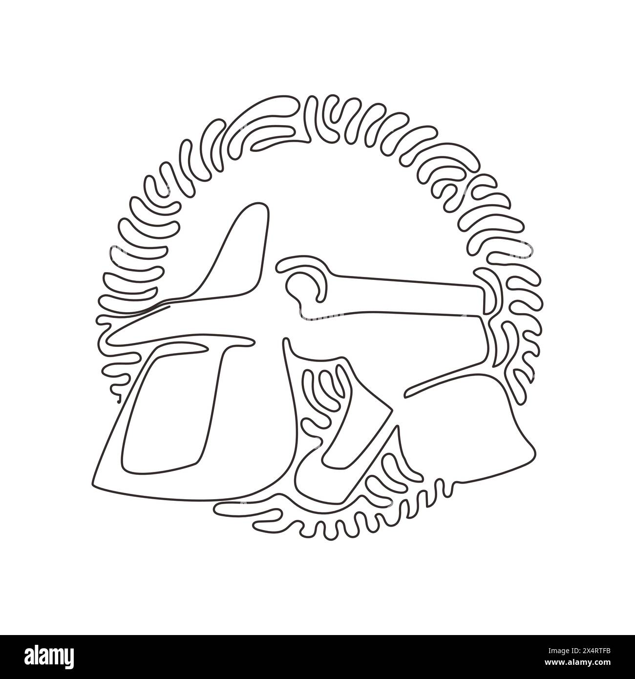 Continuous one line drawing red firefighter helmet with protective