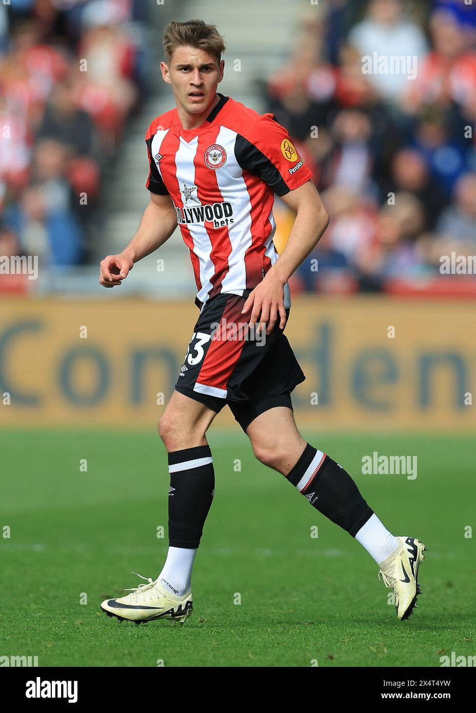 London, UK. 4th May, 2024. Yehor Yarmolyuk of Brentford during the Premier League match at Gtech Community Stadium, London. Picture credit should read: Paul Terry/Sportimage Credit: Sportimage Ltd/Alamy Live News Stock Photo